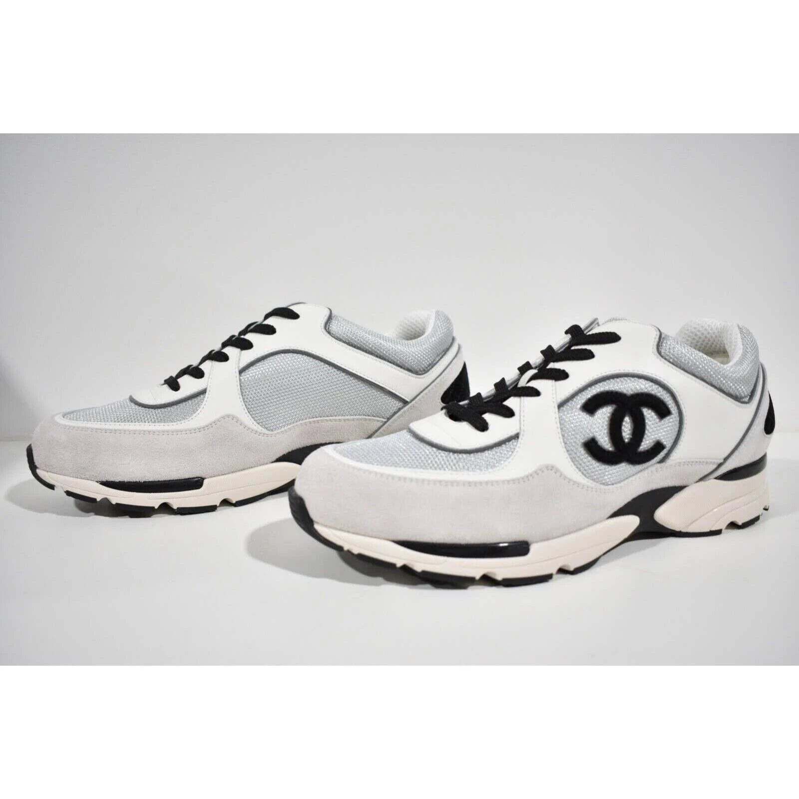 Chanel Chanel Black White CC Logo Low Top Trainer Sneaker 46 13 Size US 13 / EU 46 - 8 Thumbnail
