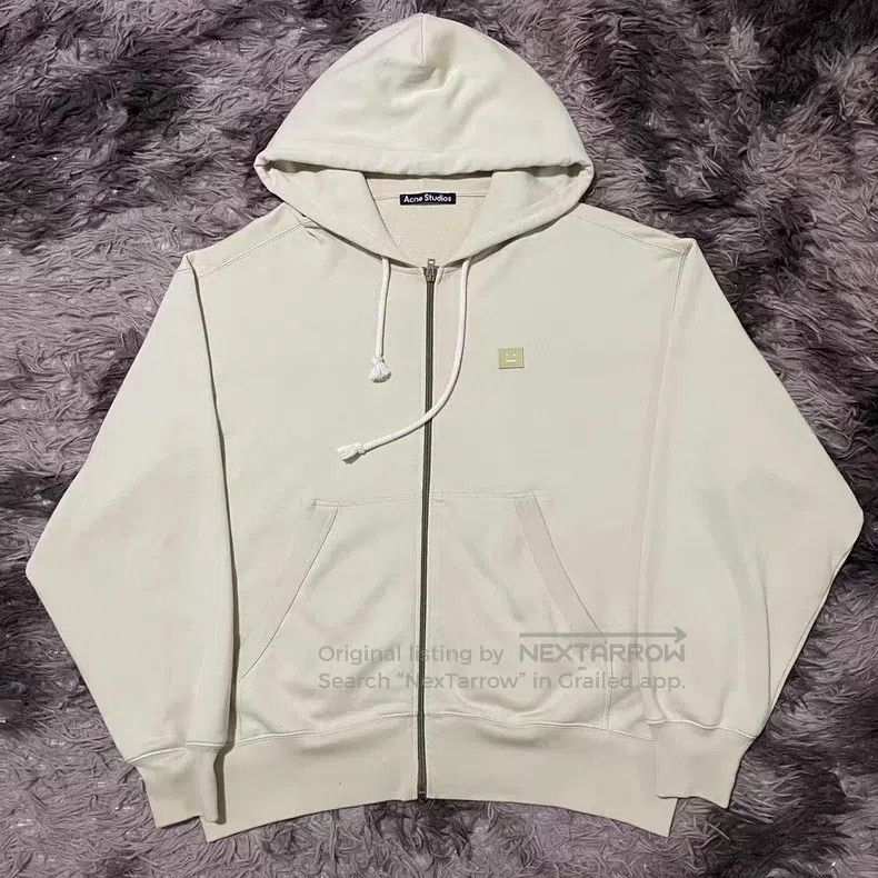 Acne Studios Acne Studios Classic Square Embroidery Smile Solid Zip Hoo Size US L / EU 52-54 / 3 - 1 Thumbnail