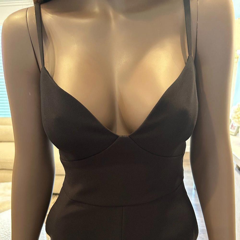 Bcbgmaxazria BCBG Maxazria Tailored Cropped Black Jumpsuit Size 26" / US 2 / IT 38 - 5 Thumbnail