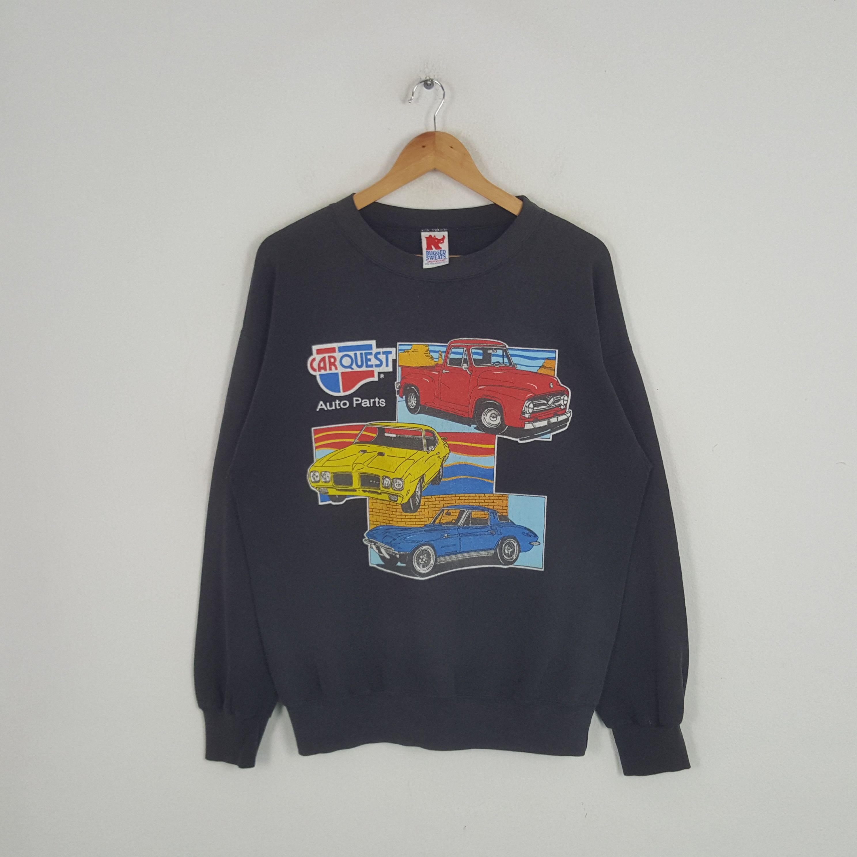Vintage Vintage Car Quest Auto Parts Racing Style Sweatshirt C278N30 Size US L / EU 52-54 / 3 - 1 Thumbnail