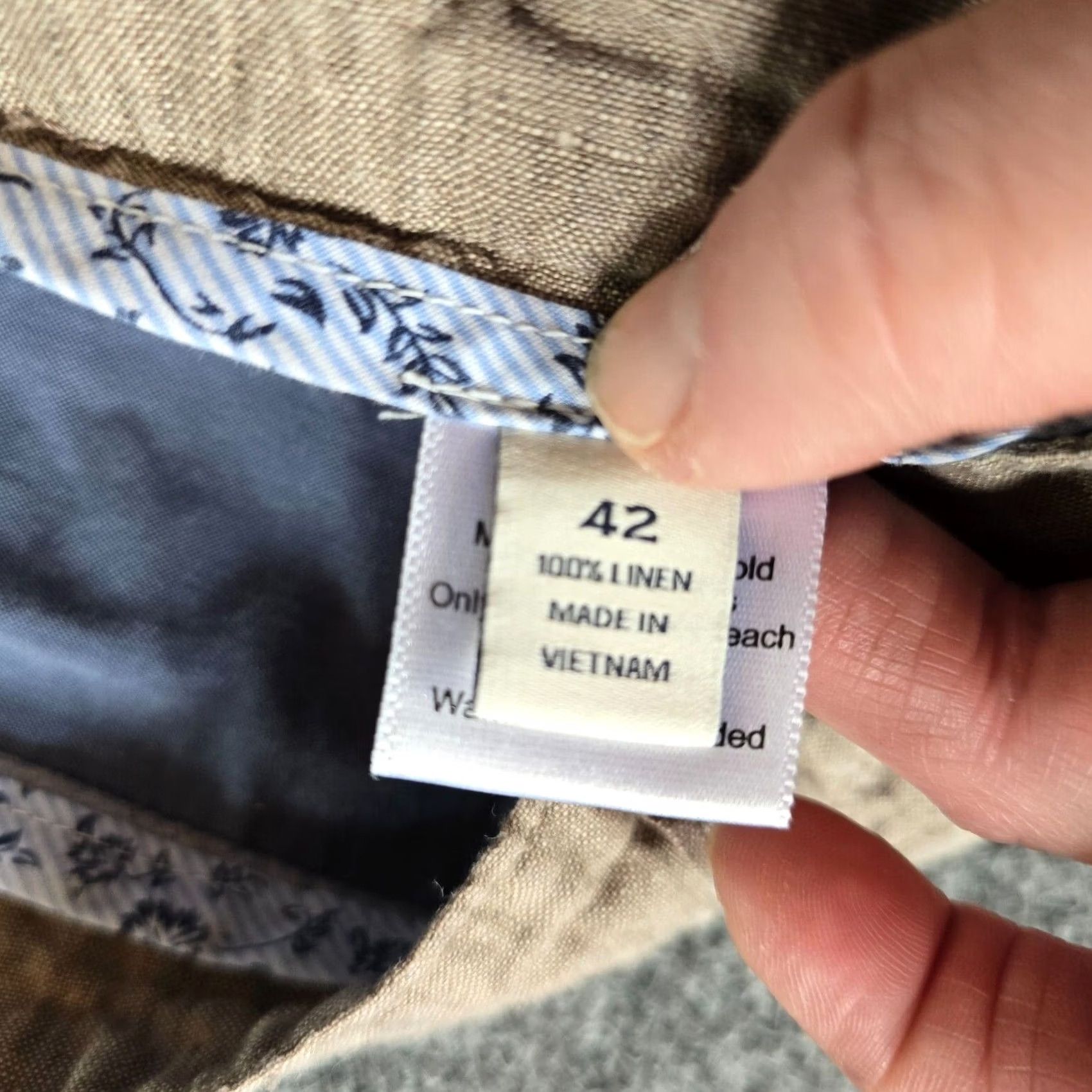 Joseph Abboud Joseph Abboud Shorts Mens Size 40 Beige Linen 8 Inch Beachy Casual Capsule Regular Chino Slash Pocket Front Flat Front Waist 40 In Beach Preppy Mens Size US 40 / EU 56 - 4 Thumbnail