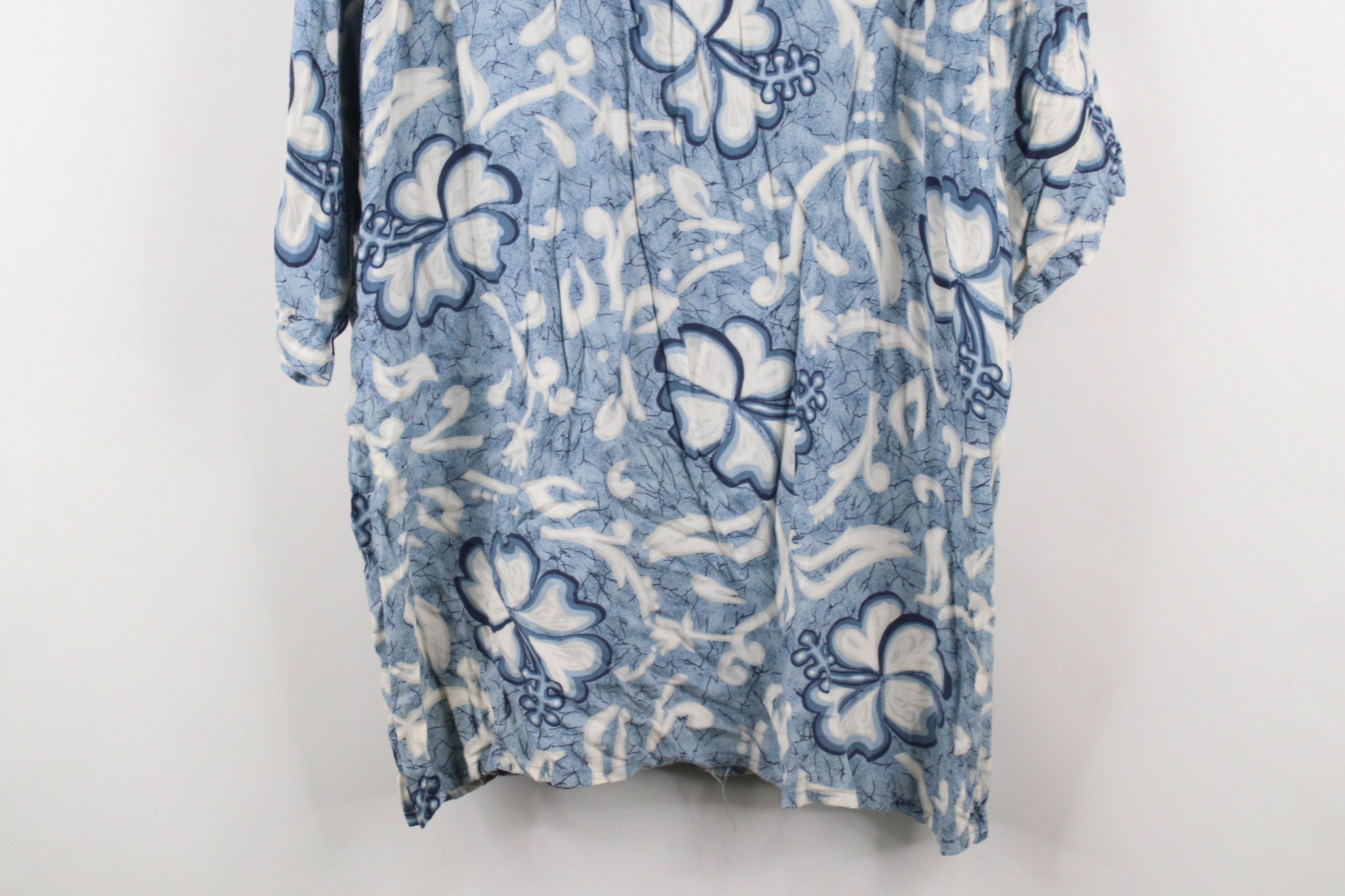Vintage Vintage 90s Streetwear Flower Hawaiian Luau Button Shirt Size US XL / EU 56 / 4 - 12 Thumbnail