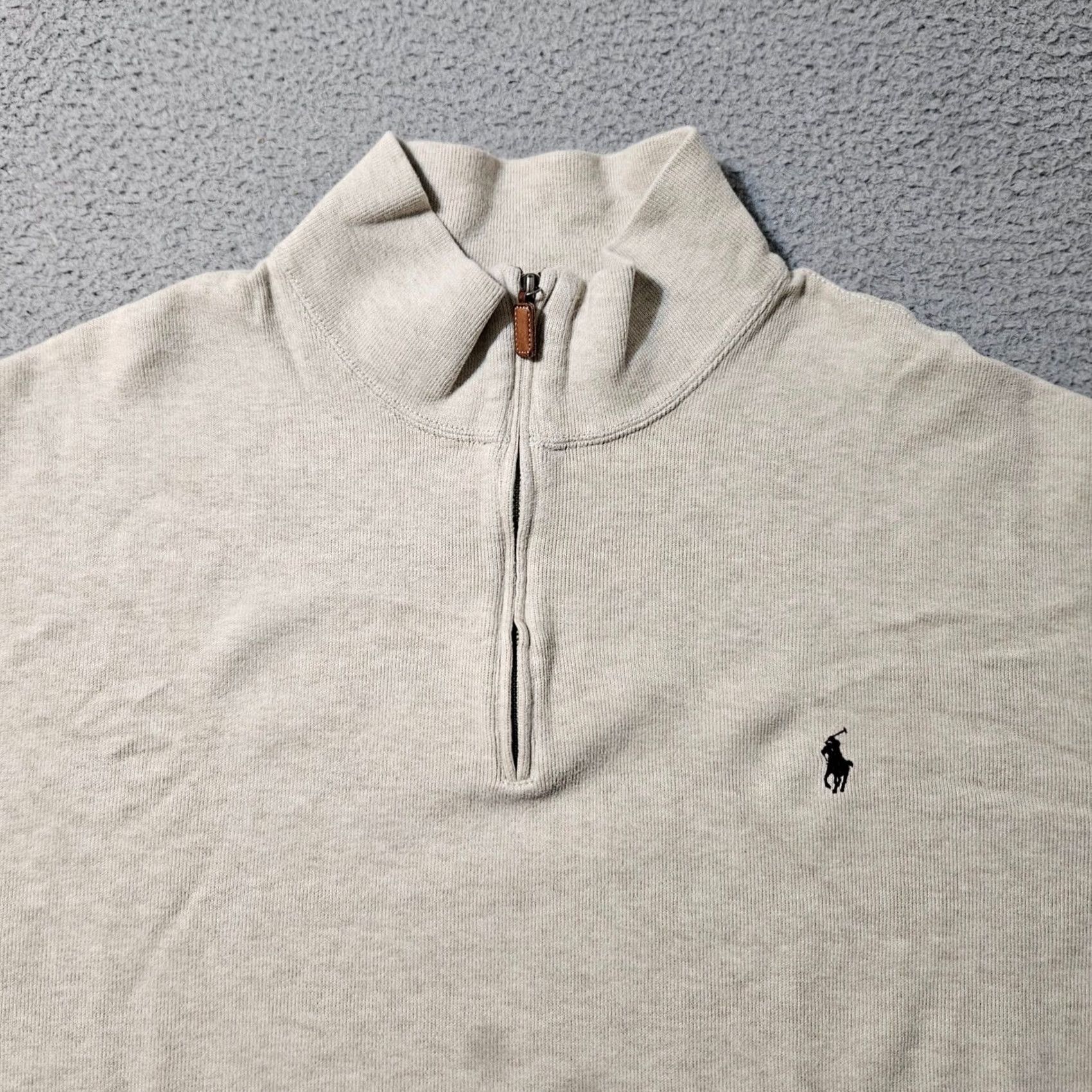 Polo Ralph Lauren Polo Ralph Lauren Sweater Mens Big 2X Cream Zip 2XB Pullover Pony Logo Quarter Size US XXL / EU 58 / 5 - 3 Thumbnail