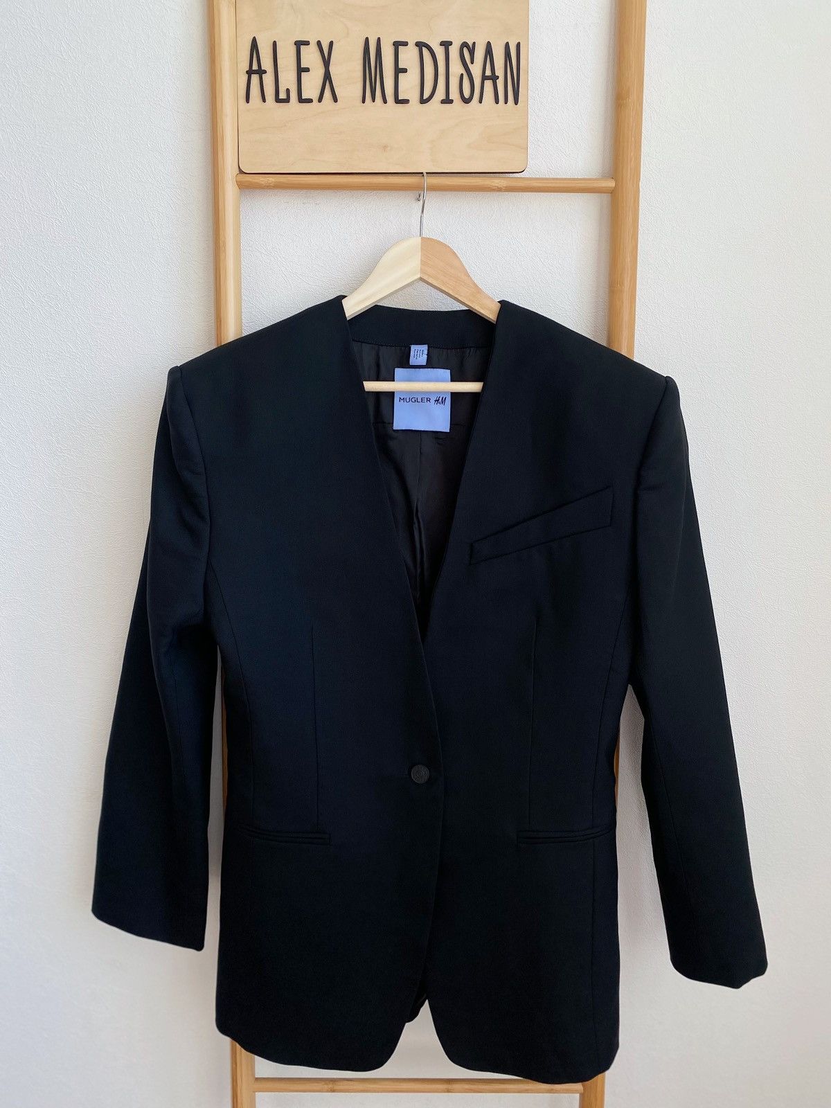 H&M × Mugler × Thierry Mugler Mugler x H&M Oversized Wool Blazer Size M / US 6-8 / IT 42-44 - 2 Thumbnail