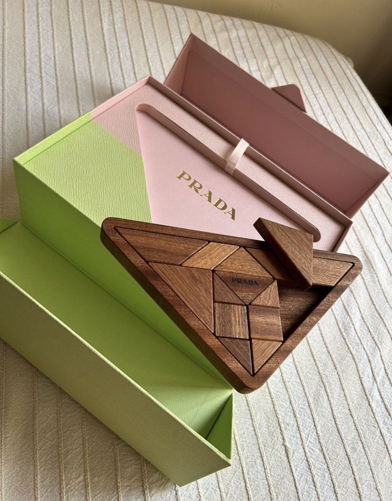 Prada 🔺Prada wooden block puzzle game home decor Size ONE SIZE - 3 Thumbnail