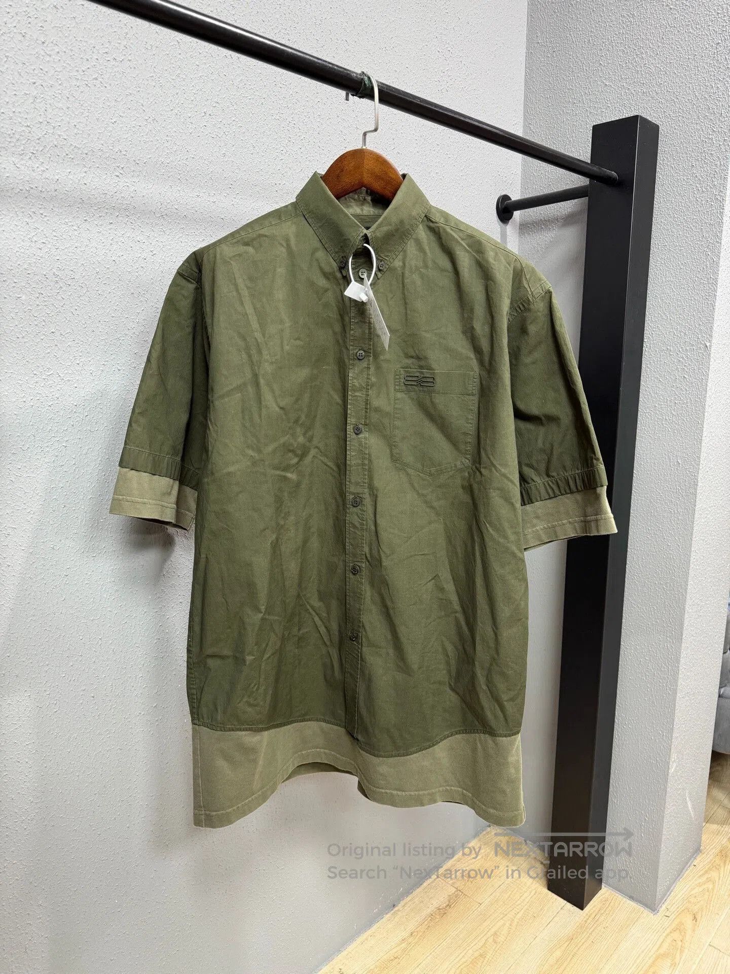 Balenciaga military green panel shirt by balenciaga. Size US M / EU 48-50 / 2 - 1 Thumbnail