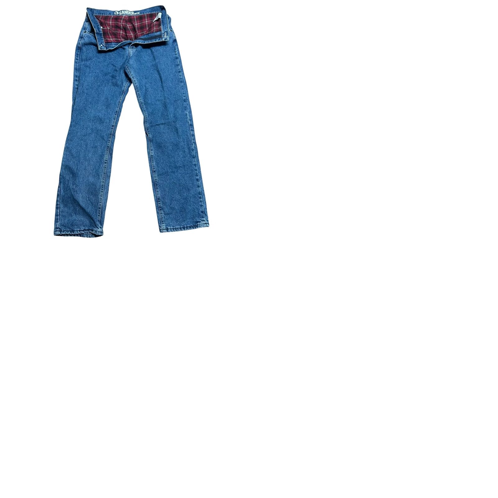 Denime VINTAGE Gander Mountain Jeans Mens 32x32 Blue Denim Straight Leg Flannel Lined Pants Regular Rise 5-Pocket USA VTG Size US 32 / EU 48 - 10 Thumbnail