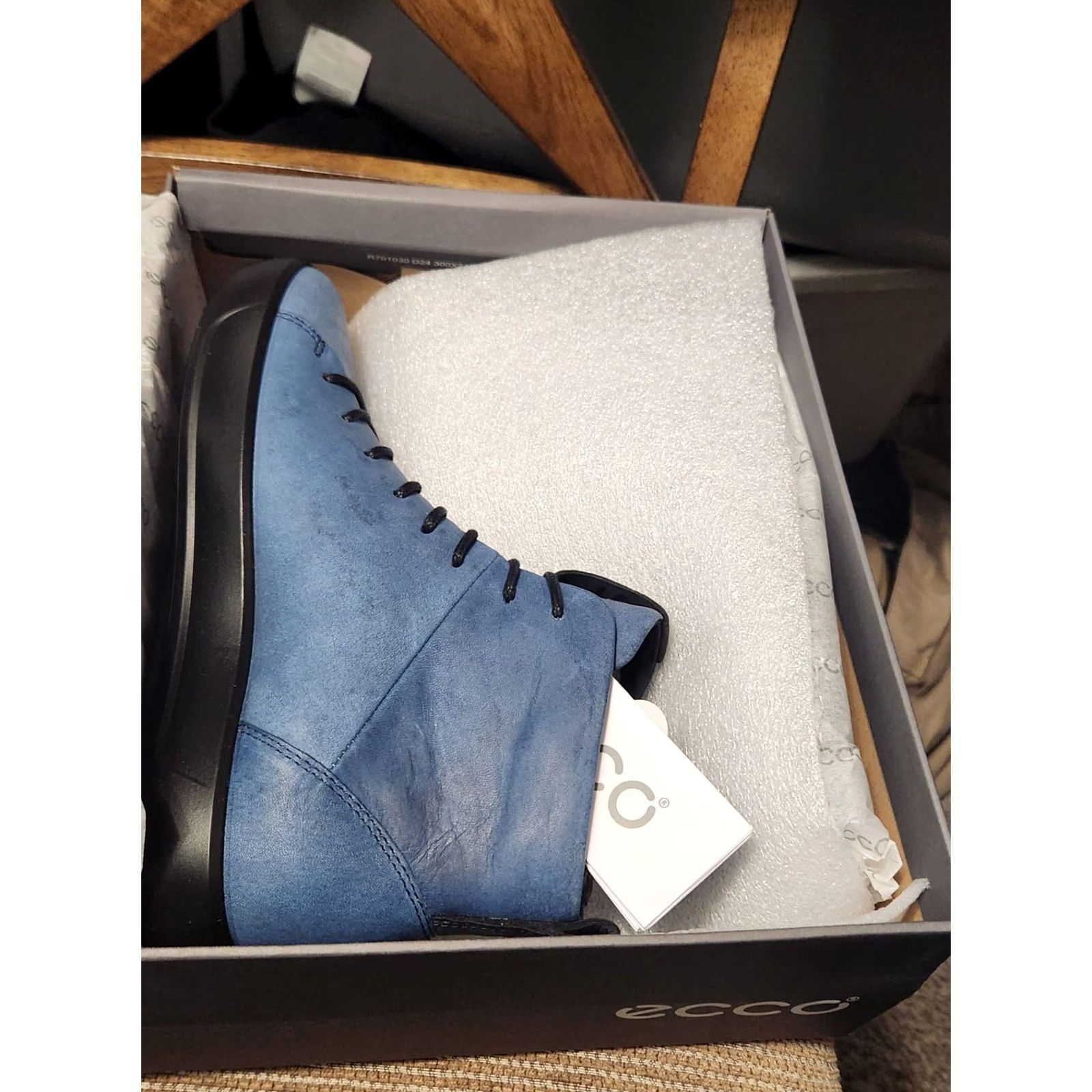 Ecco ECCO Sneaker High-Top Ecco Soft 8 Tie II Indigo Blue 5.5 US 39 EU Men Athletic Shoes Size US 6 / EU 39 - 2 Thumbnail