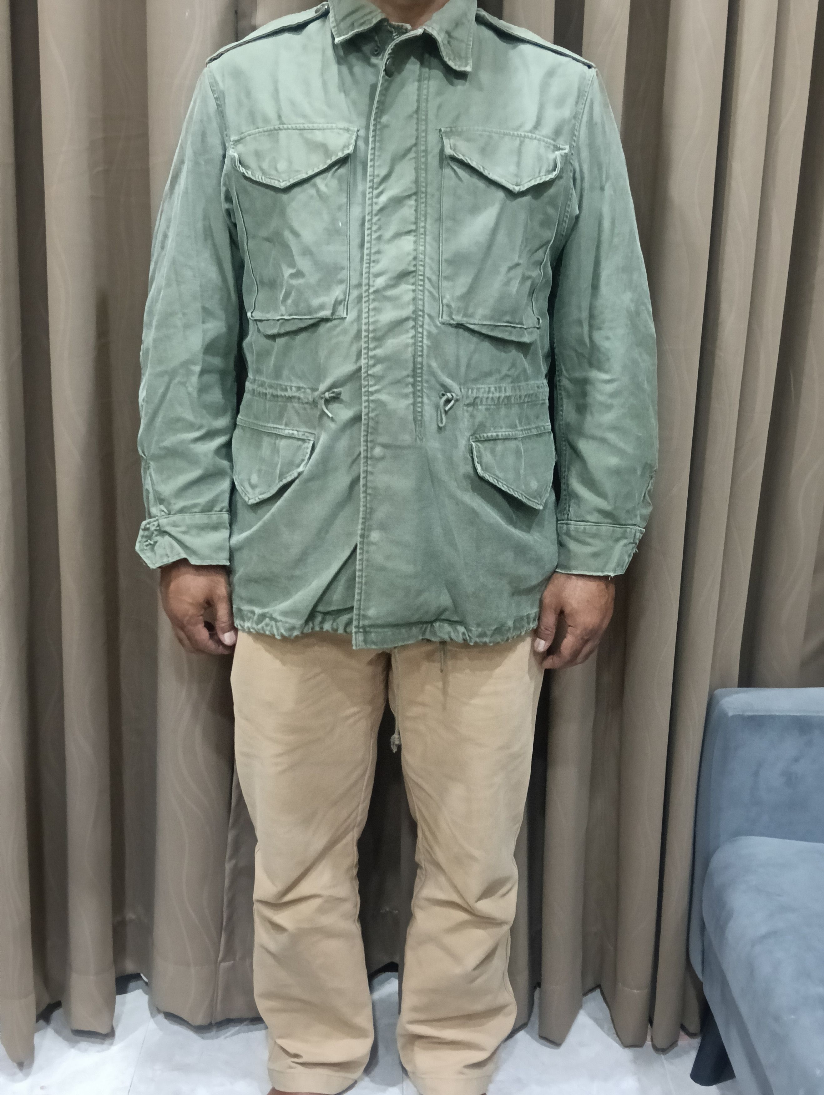 Vintage True Vintage M51 Field Jacket Sateen Olive Green Size US XL / EU 56 / 4 - 2 Thumbnail
