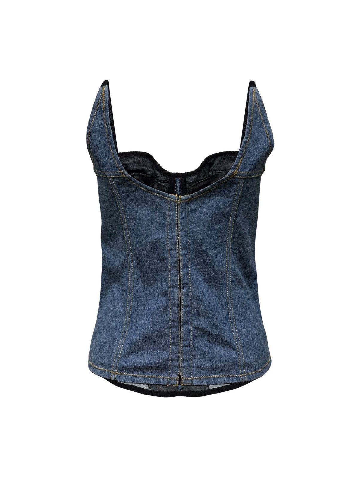 Dolce & Gabbana DOLCE&GABBANA Fall Winter 1996 Denim Bustier Size L / US 10 / IT 46 - 2 Thumbnail