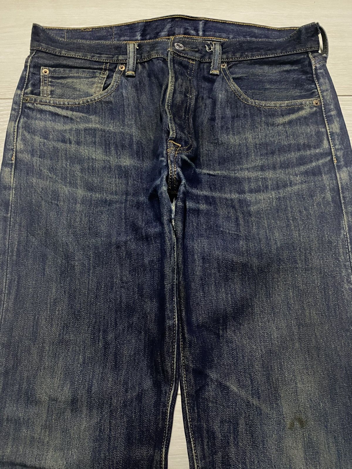 Levi's Vintage Levis 501 Y2K Faded Mud Wash Distressed Jeans Size US 32 / EU 48 - 3 Thumbnail