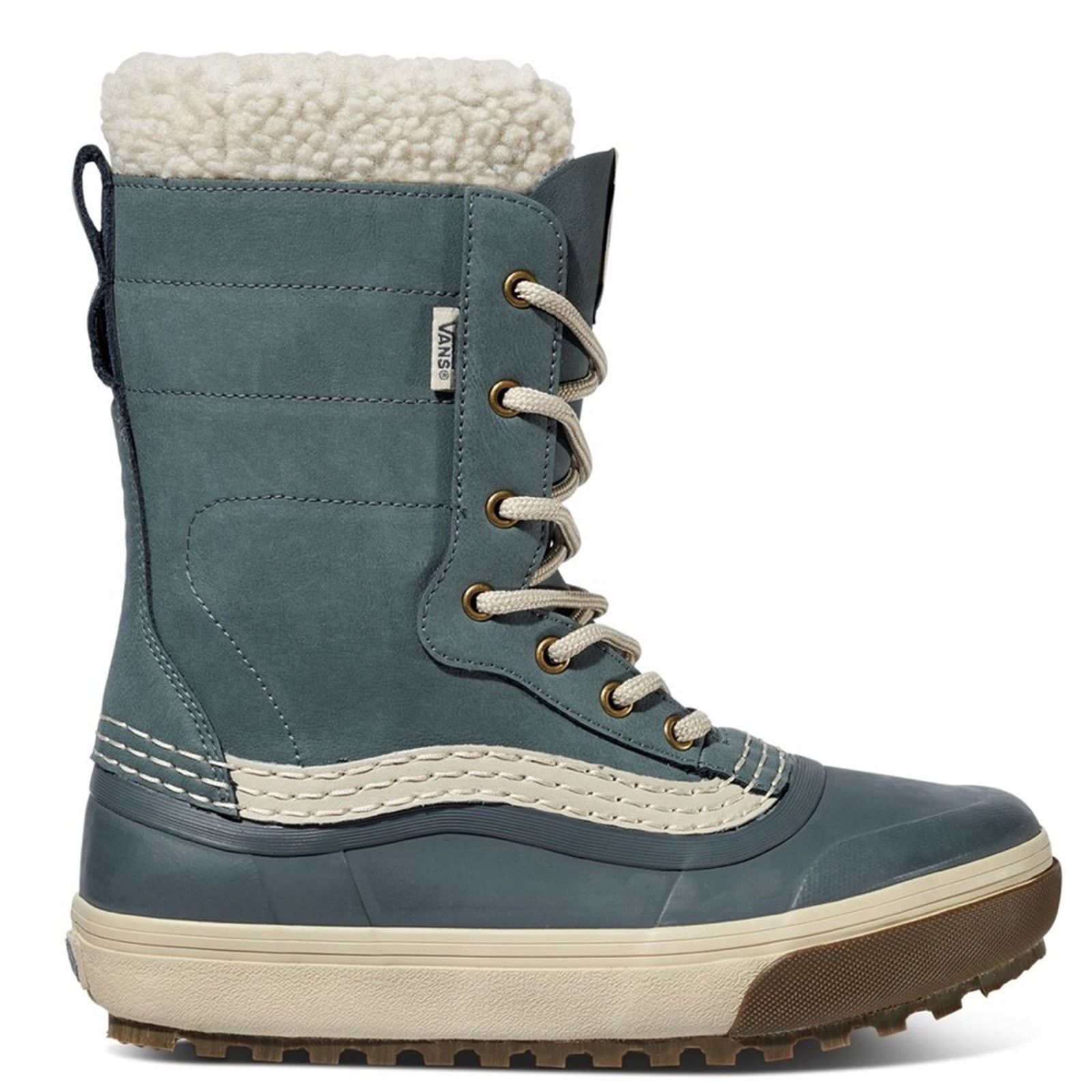 Vans Vans Blue and Cream High-Top Boots with Plush Lining Size US 5 / EU 37 - 1 Thumbnail