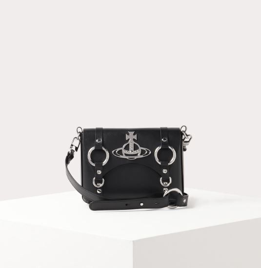 Vivienne Westwood ❤Vivienne Westwood Black Kim Messenger Bag Size ONE SIZE - 3 Thumbnail