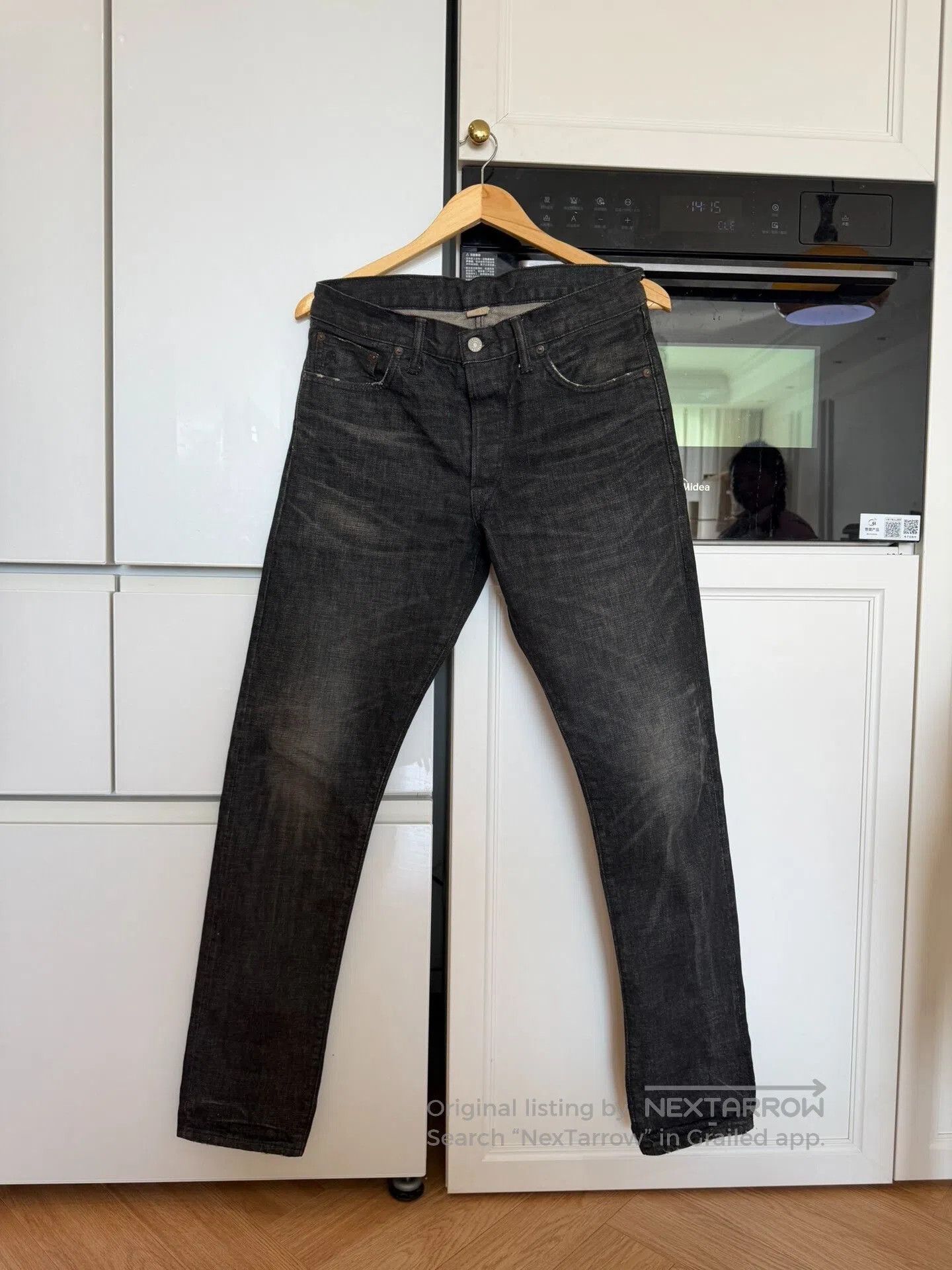 RRL Ralph Lauren RRL Slim Narrow Washed Charcoal Jeans. Size US 31 - 2 Thumbnail