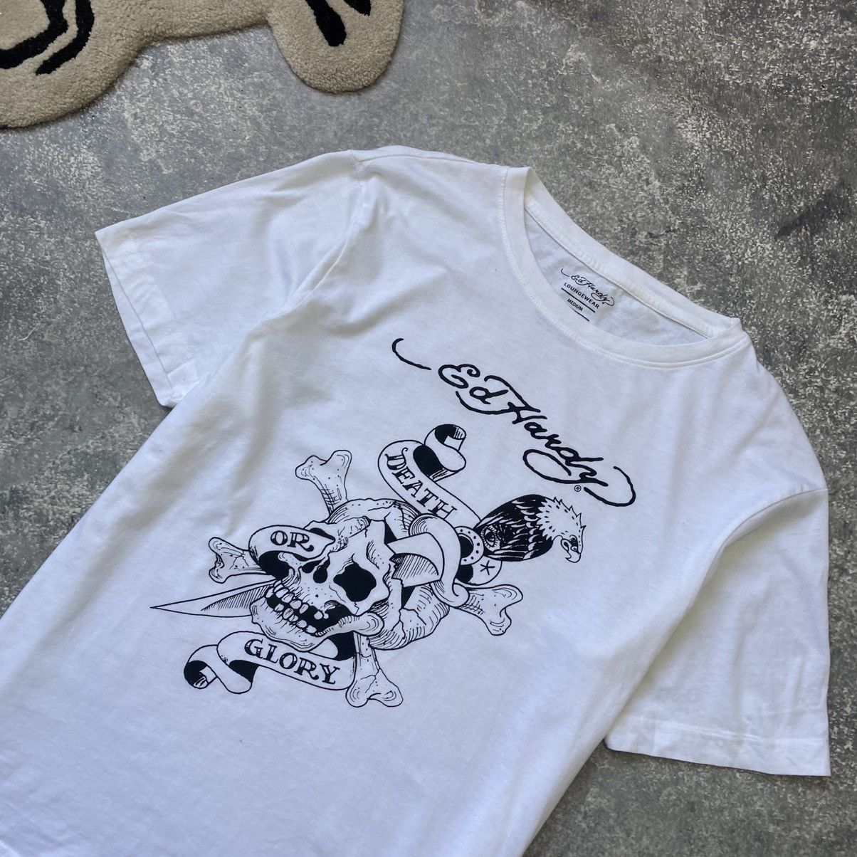 Ed Hardy Mens Ed Hardy by Christian Audigier Big Logo y2k tee Size US M / EU 48-50 / 2 - 2 Thumbnail