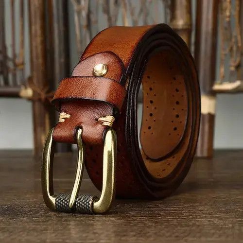 Japanese Brand × Vintage Pin Buckle Vintage Leather Belt Size ONE SIZE - 3 Thumbnail