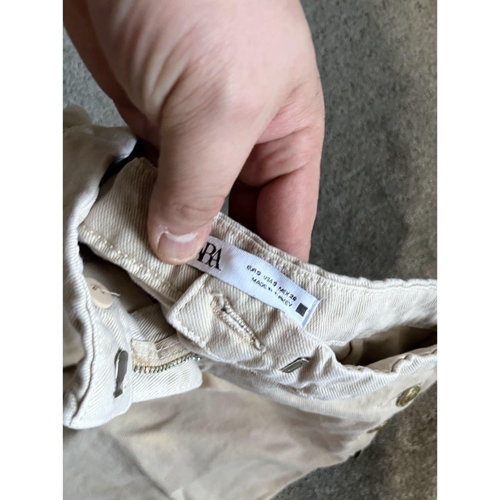 Zara Zara Beiges Chino Pants Womens 24 Slim Tapered Twill Pocket Flat Front Button Zip M/W Girls Size 42" / US 20 - 5 Thumbnail