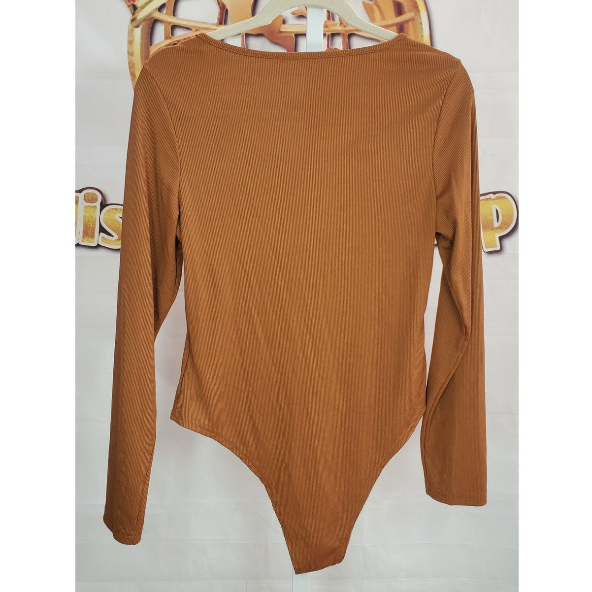 Shein Shein Brown Ribbed Snap Bodysuit XL Size XL / US 12-14 / IT 48-50 - 2 Thumbnail