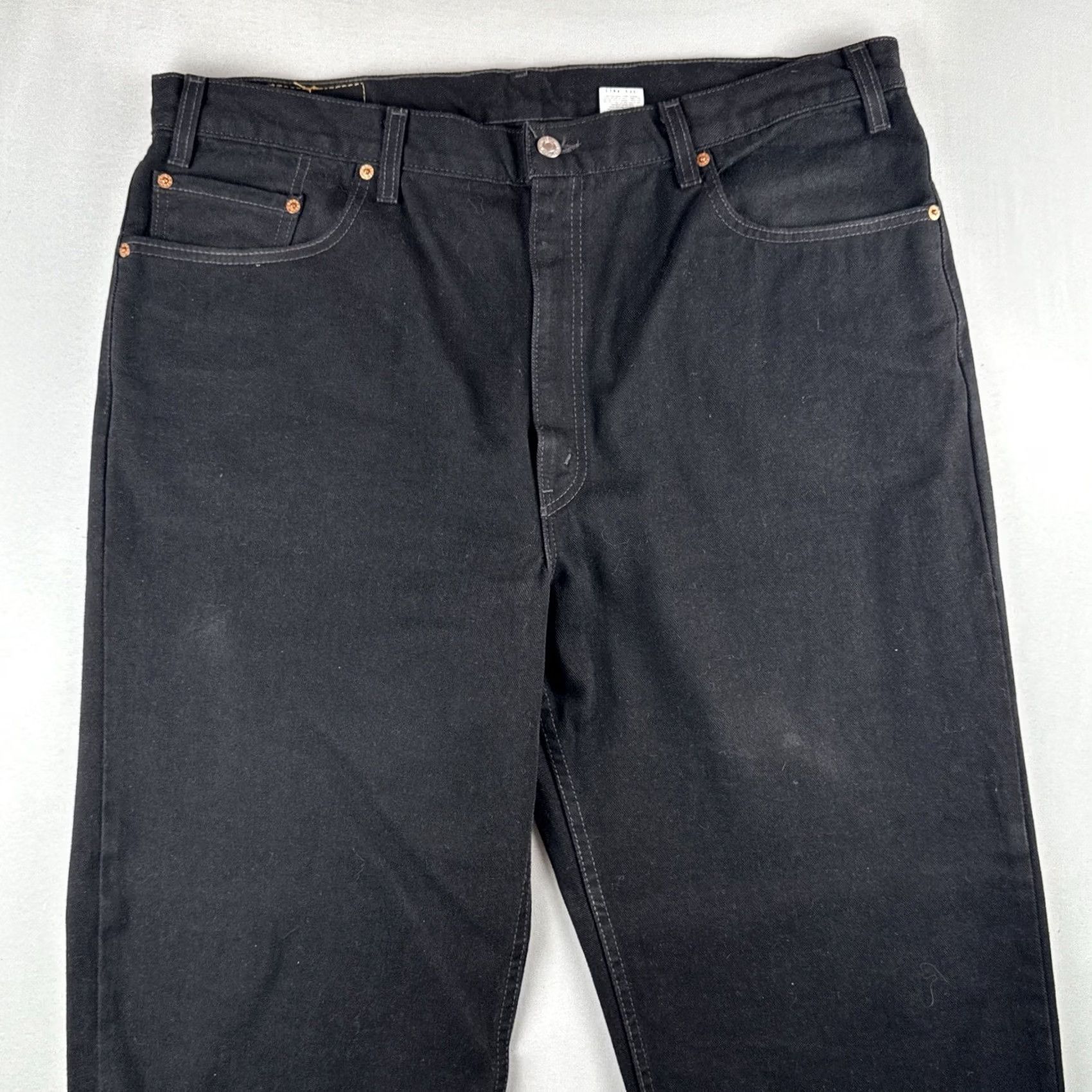 Levi's VINTAGE Levi’s 550 Black Denim Jeans Relaxed Fit 42x30 USA Made 90s Grunge Mens Size US 42 / EU 58 - 2 Thumbnail