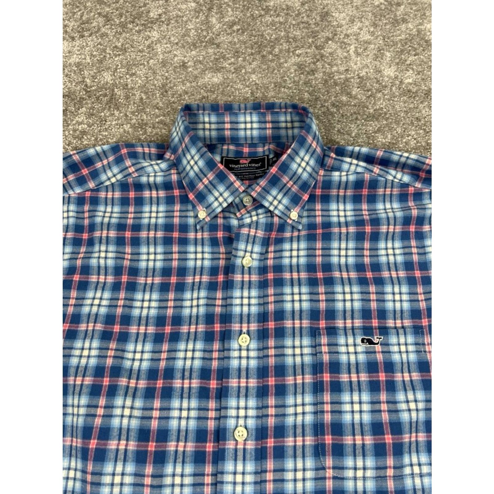 Vineyard Vines Vineyard Vines Tucker Shirt Mens XL Blue Plaid Button Up Size US XL / EU 56 / 4 - 2 Thumbnail