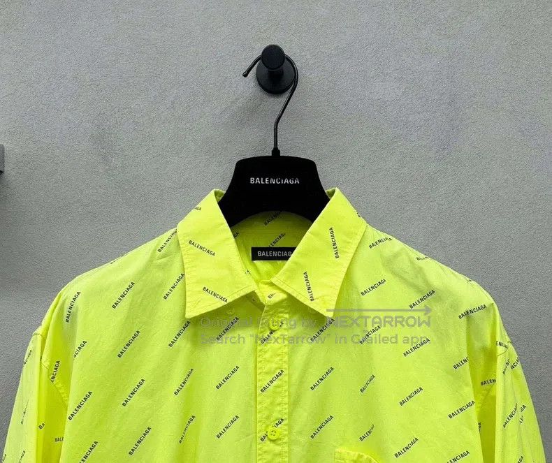 Balenciaga Balenciaga Fluorescent Yellow Long Sleeve Shirt Size XS / US 0-2 / IT 36-38 - 4 Thumbnail