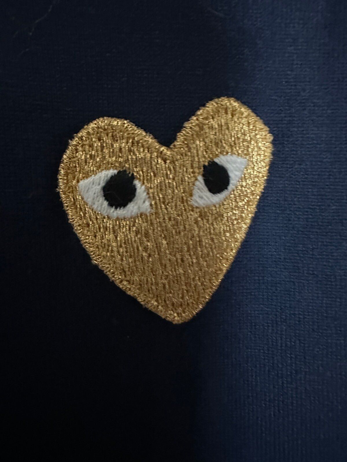 Comme Des Garcons Play CDG Play Short Sleeve Navy T-Shirt Gold logo Size US XL / EU 56 / 4 - 2 Preview