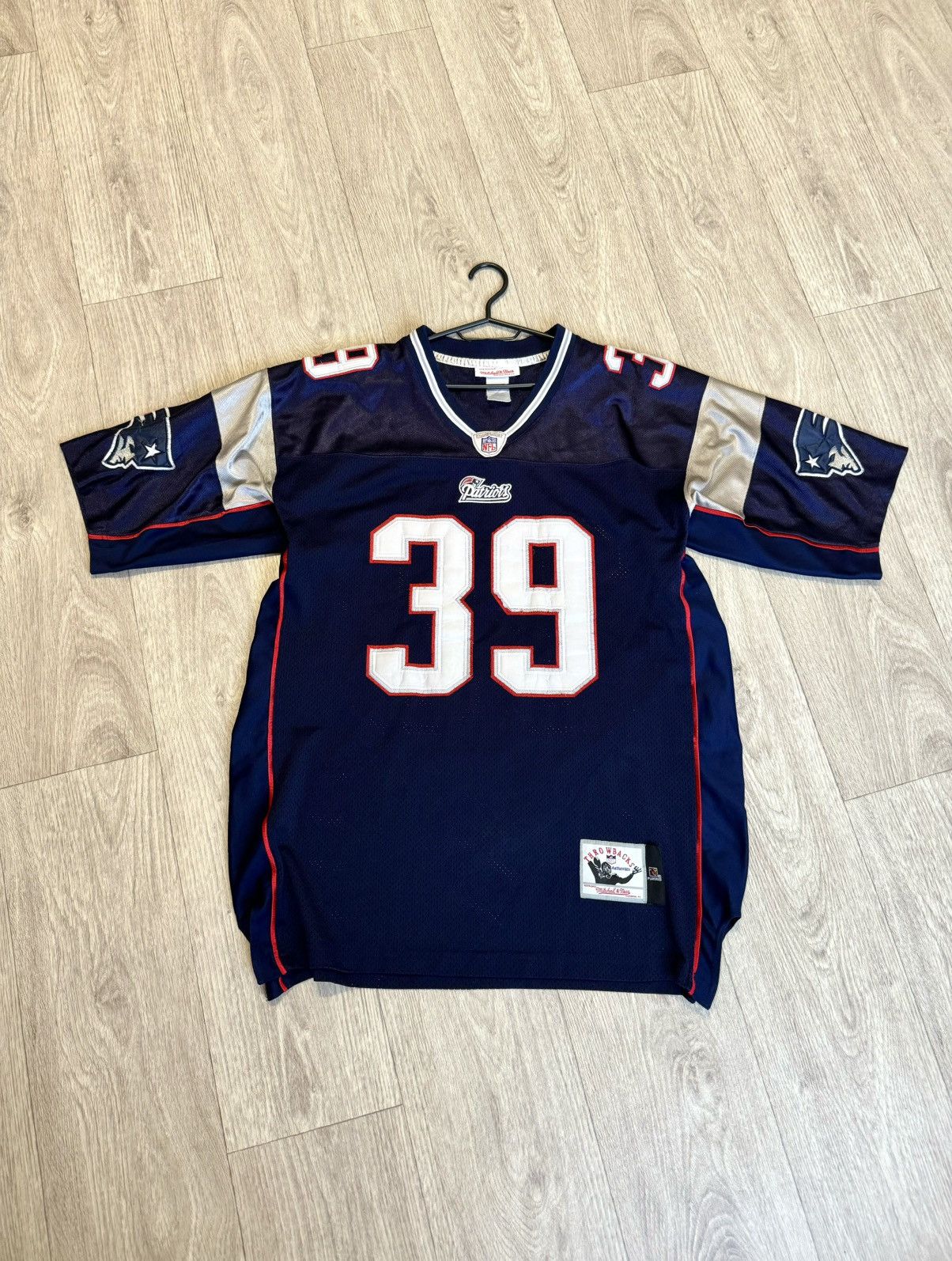 Mitchell & Ness 🔷Vintage Mitchell & Ness Patriots #39 NFL Jersey 90s🔷 Size US L / EU 52-54 / 3 - 1 Thumbnail