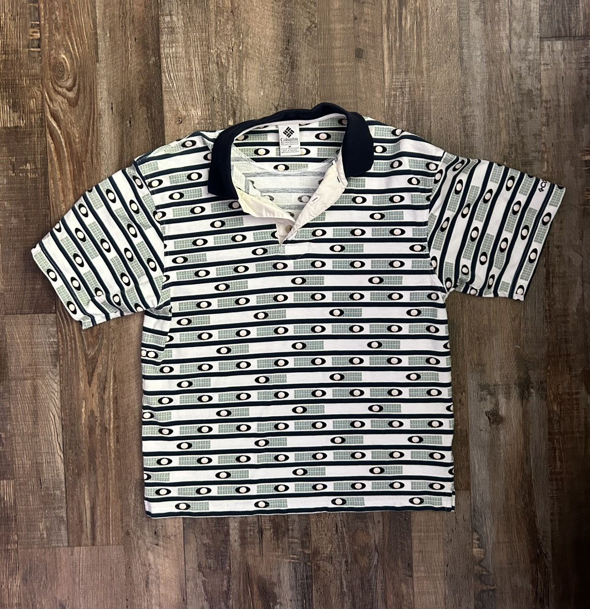 Columbia 90s vintage all over print polo shirt Size US M / EU 48-50 / 2 - 1 Thumbnail