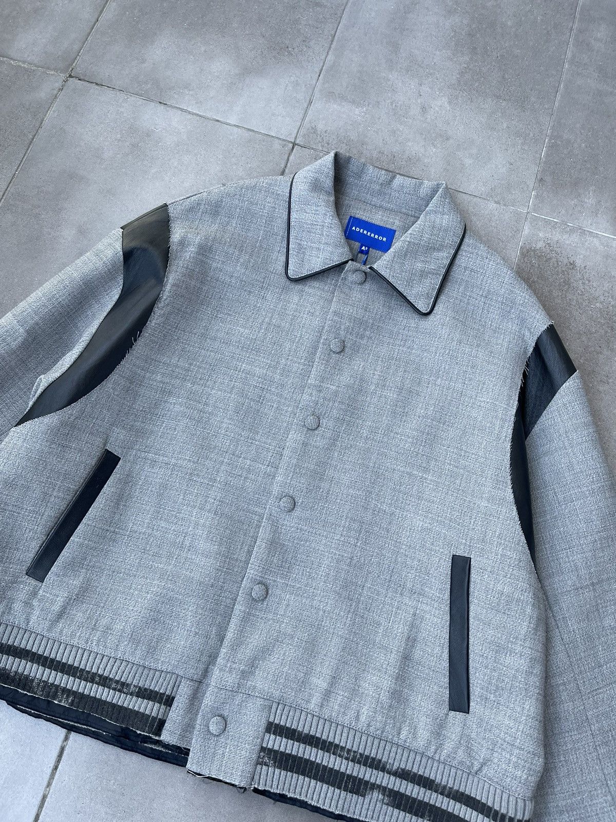 Ader Error !DS! SS22 Ader Error 3 Grey Deconstructed Bomber Jacket Size US M / EU 48-50 / 2 - 10 Thumbnail