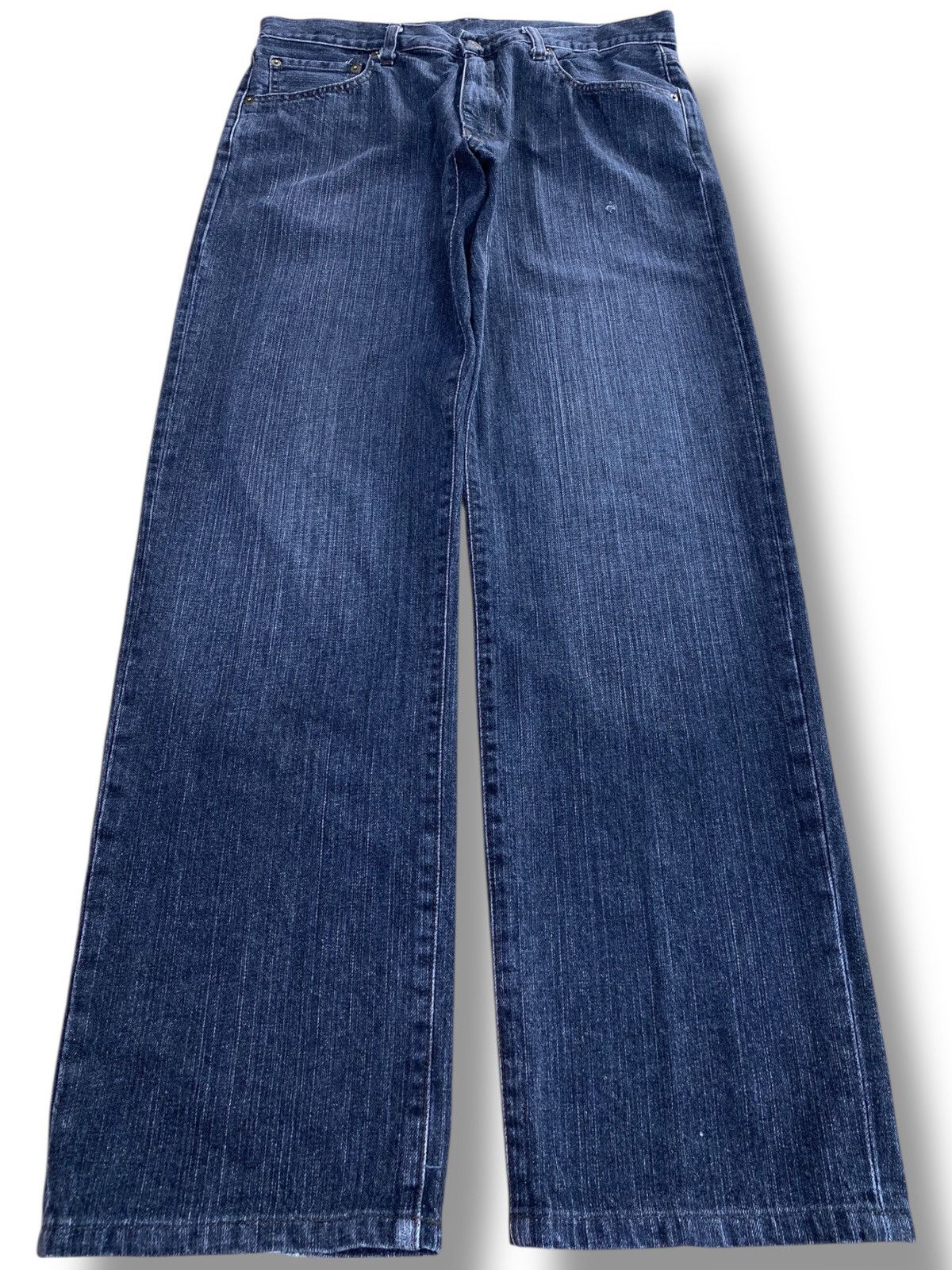 Uniqlo Uniqlo Blue Wash High Waisted Style Loose Jeans Size US 33 - 1 Thumbnail