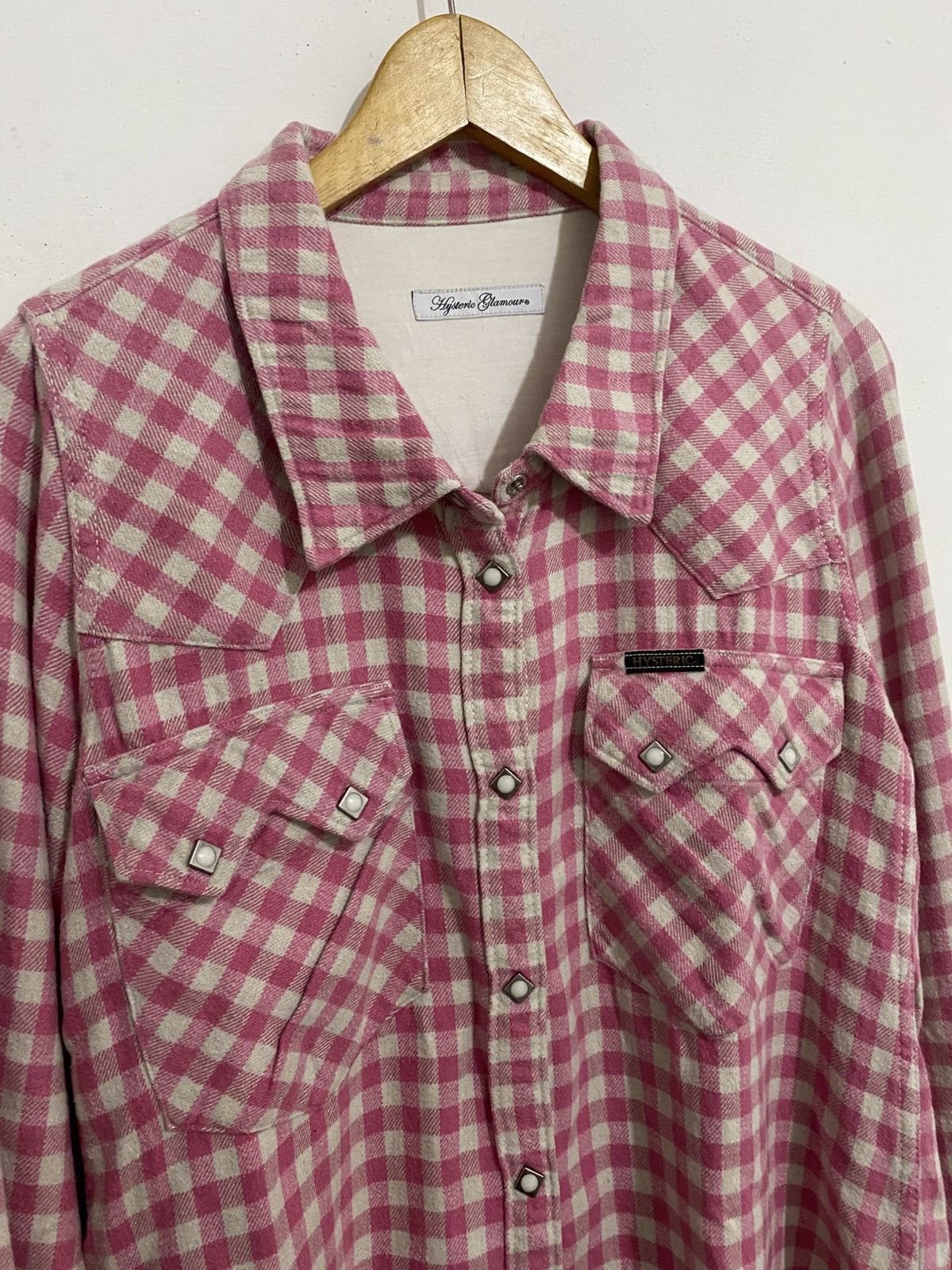 Hysteric Glamour 🖤BLACKFRIDAY🖤Hysteric glamour flannel studed pink Size US M / EU 48-50 / 2 - 2 Thumbnail