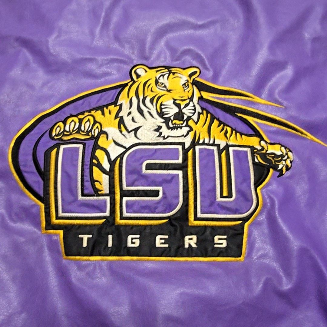 Steve And Barrys Vintage LSU Tigers Purple Yellow Varsity Jacket 90s XL Size US XL / EU 56 / 4 - 2 Thumbnail