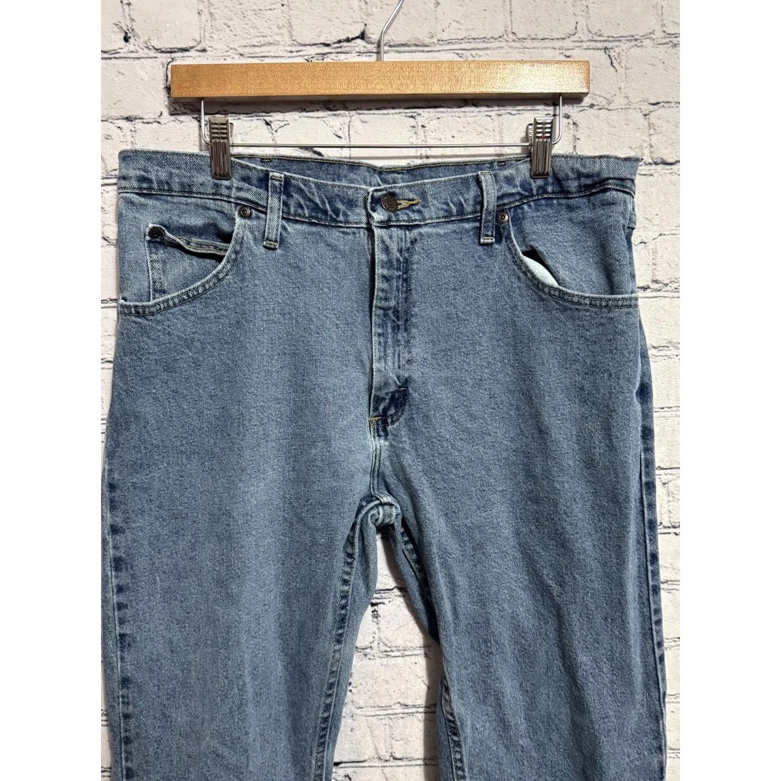 Wrangler Wrangler Jeans Light Blue Denim 36x29 Men Casual Denim 5-Pocket Cotton Spandex Vintage? No Size US 36 / EU 52 - 4 Thumbnail