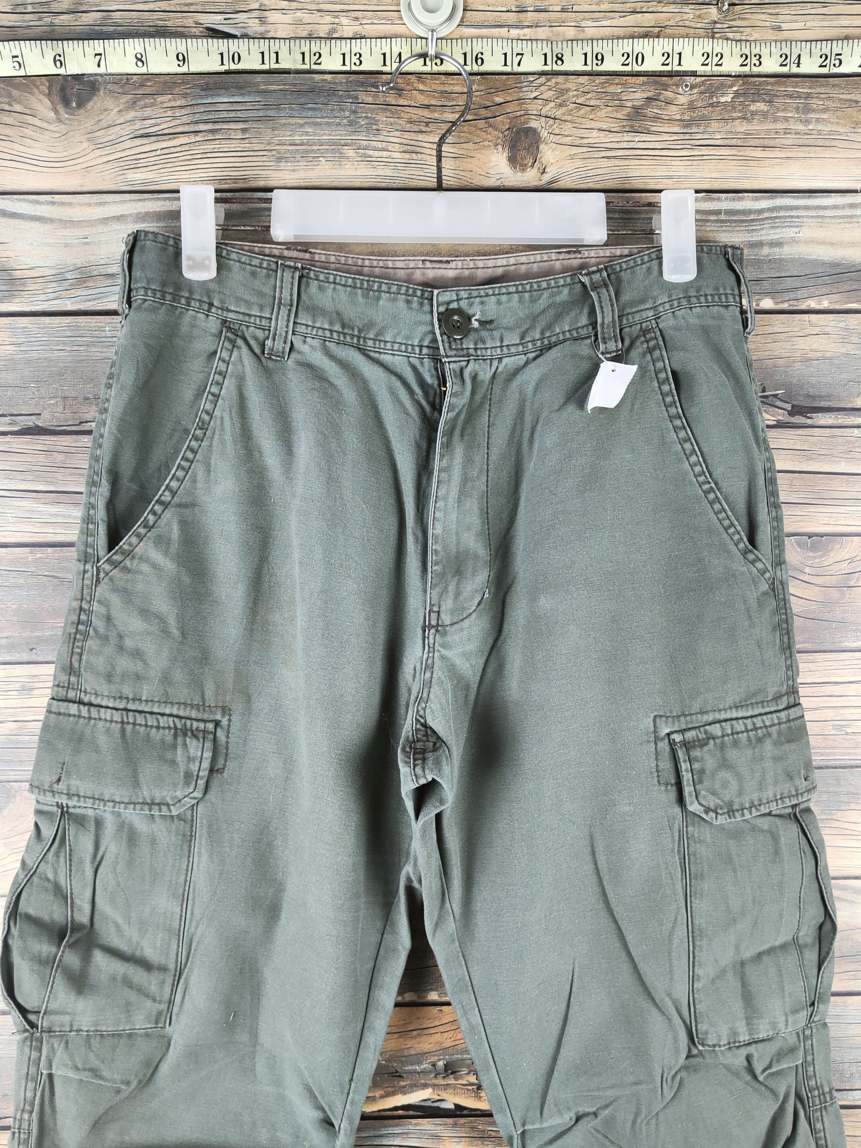 Japanese Brand DLL Panaspur Green Multipocket Cargo Pants #46-222 Size US 30 / EU 46 - 2 Thumbnail