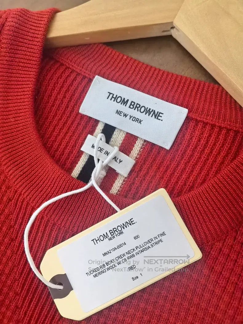 Thom Browne Thom Browne Red Sweater Size US S / EU 44-46 / 1 - 2 Thumbnail