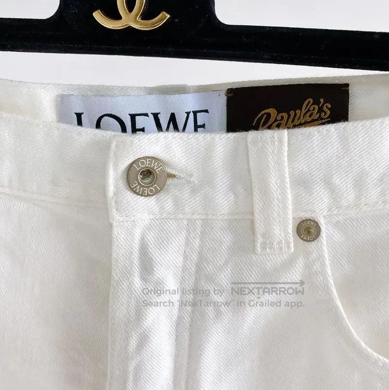Loewe Loewe White Cotton Women's Shorts . Size 25" / US 0 / IT 36 - 4 Thumbnail