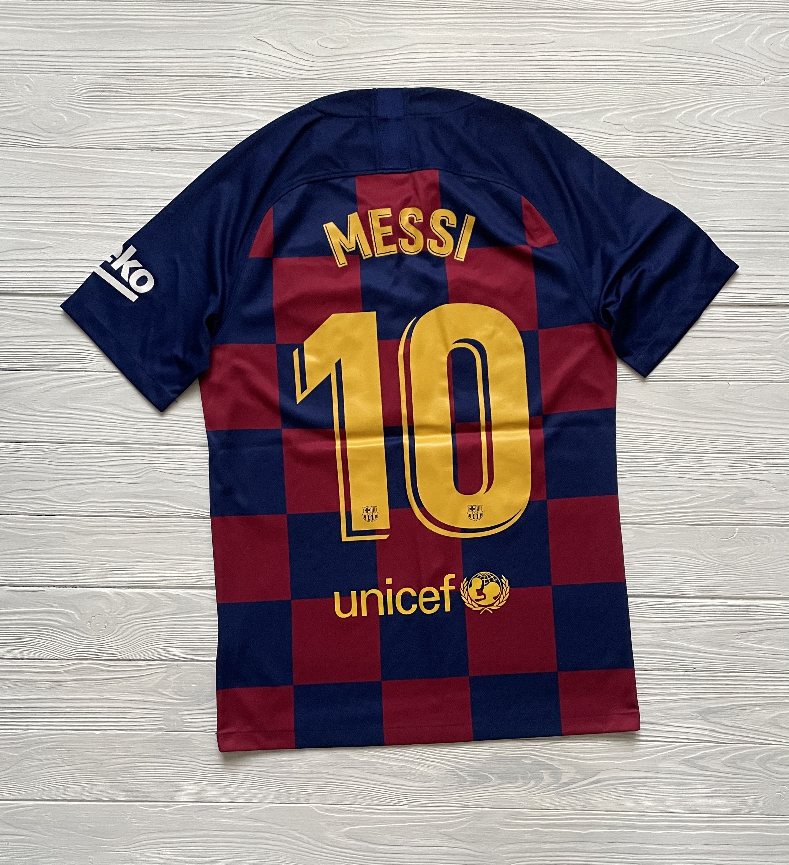 Image of Nike Barcelona Home Shirt 2019/2020 Jersey 10 Messi, Men's (Size Small)