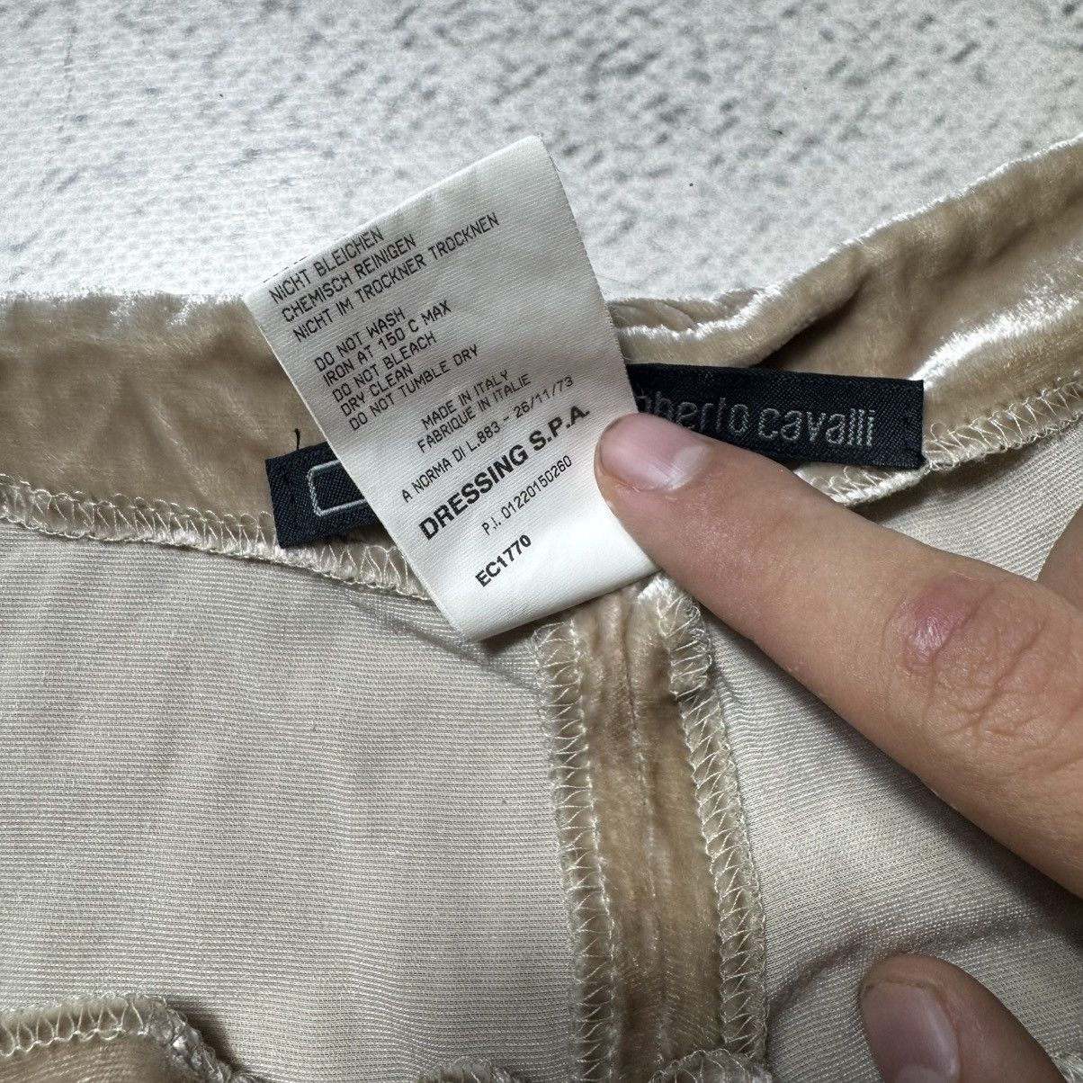 Roberto Cavalli vintage flared distressed class roberto cavalli velour pants Size 30" / US 8 / IT 44 - 10 Thumbnail
