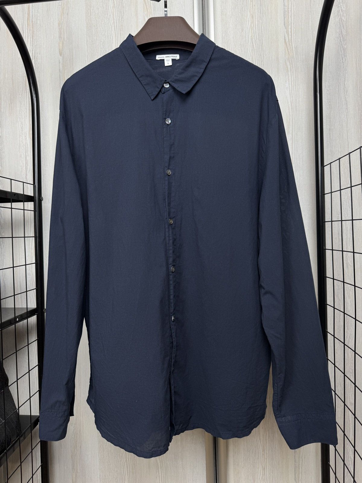 James Perse Standard James Perse solid navy blue vintage rare ls shirt Size US XXL / EU 58 / 5 - 2 Thumbnail