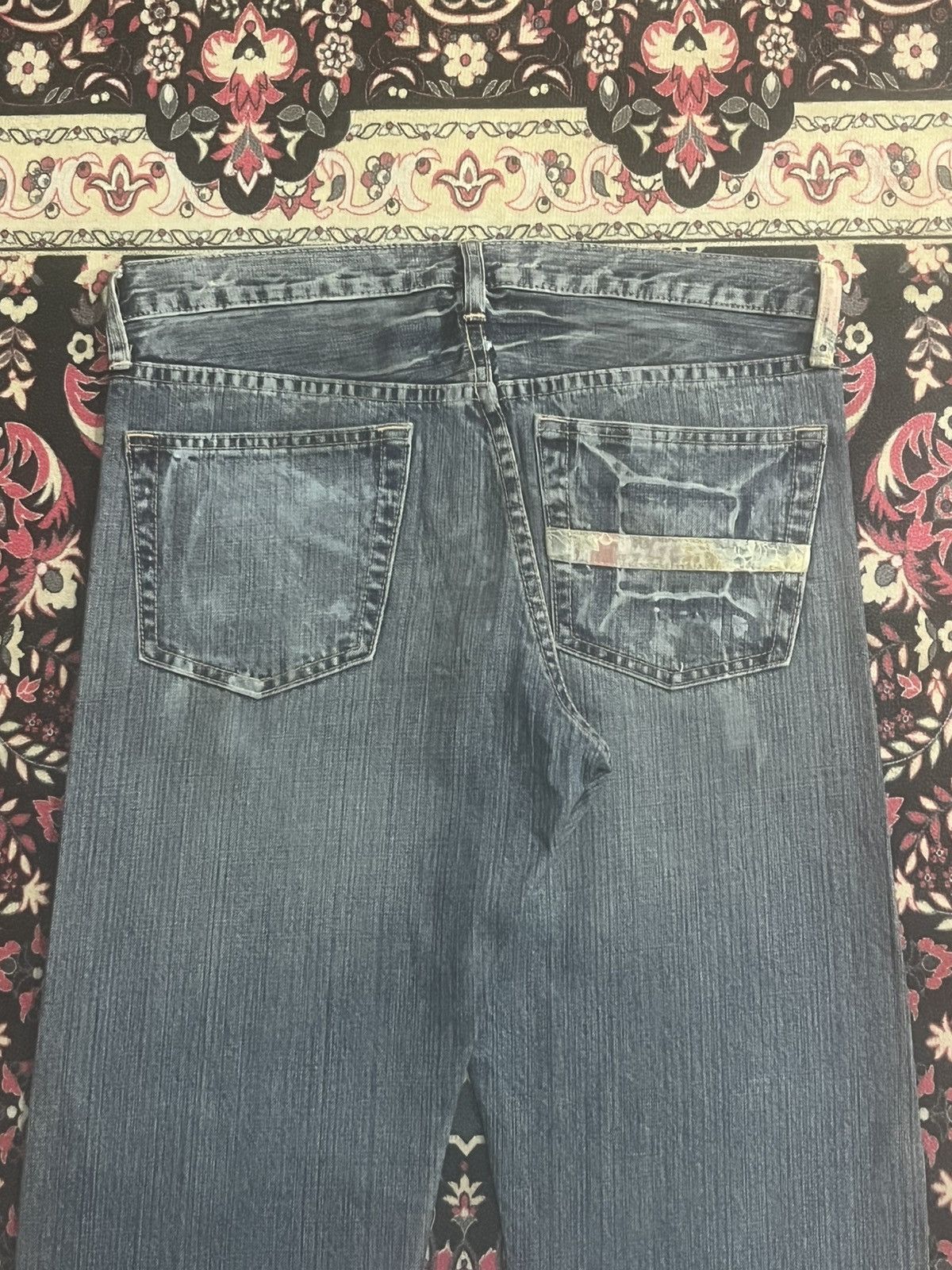 Takeo Kikuchi Japan Takeo Kikuchi Distressed Patches Blue Washed Jeans Size US 33 - 9 Thumbnail