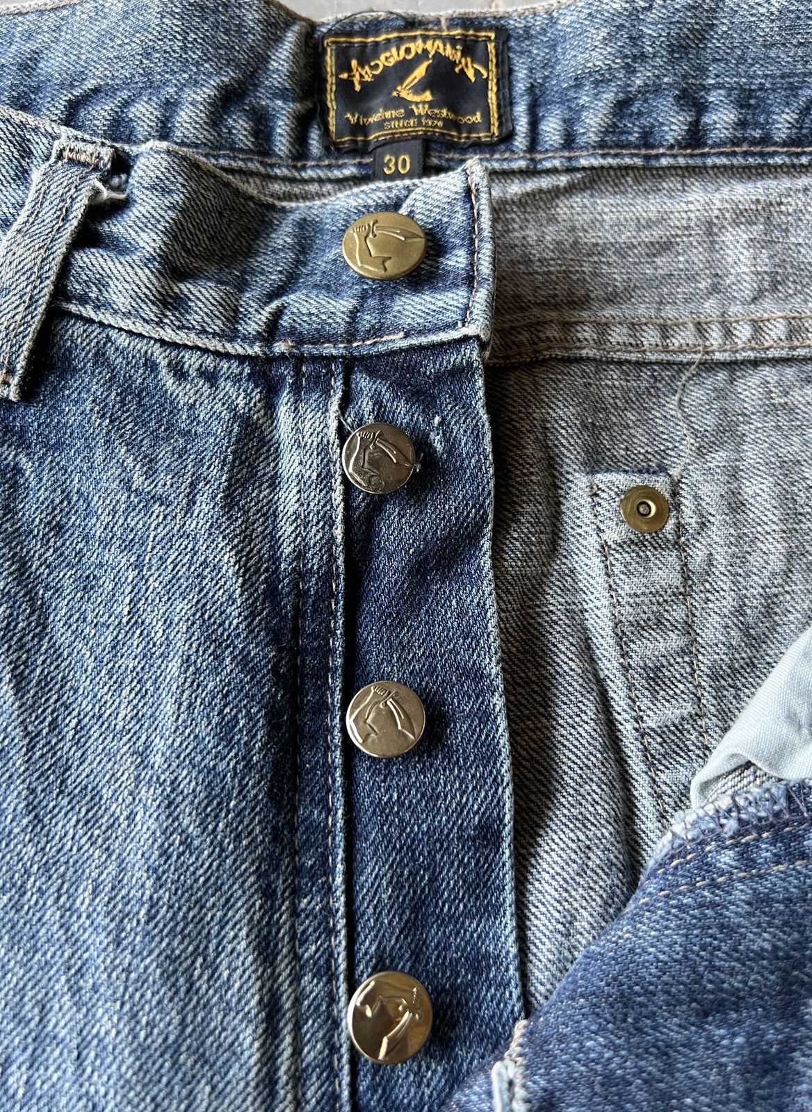 Seditionaries × Vintage × Vivienne Westwood 90s vintage Vivienne Westwood jeans, Anglomania,Embroidery Size US 31 - 8 Thumbnail