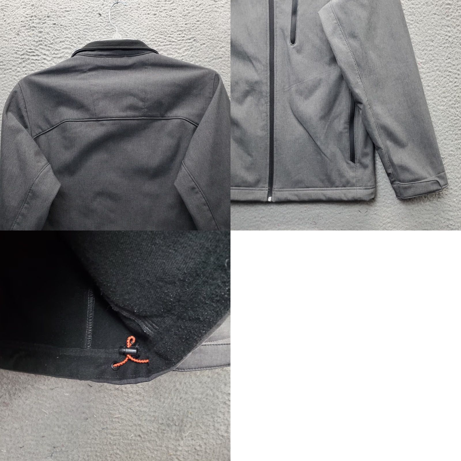 Vintage Hawkes & Co. Dynamic Sport Fiber Jacket Mens Small Gray Windbreaker Lightweight Fleece Lined Size US S / EU 44-46 / 1 - 8 Thumbnail