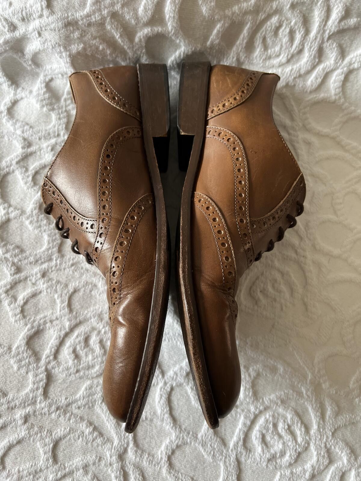 Bruno Magli Bruno Magli Alvar Mens Tan Wingtip Oxford Shoes, Size 10 Size US 10 / EU 43 - 3 Thumbnail