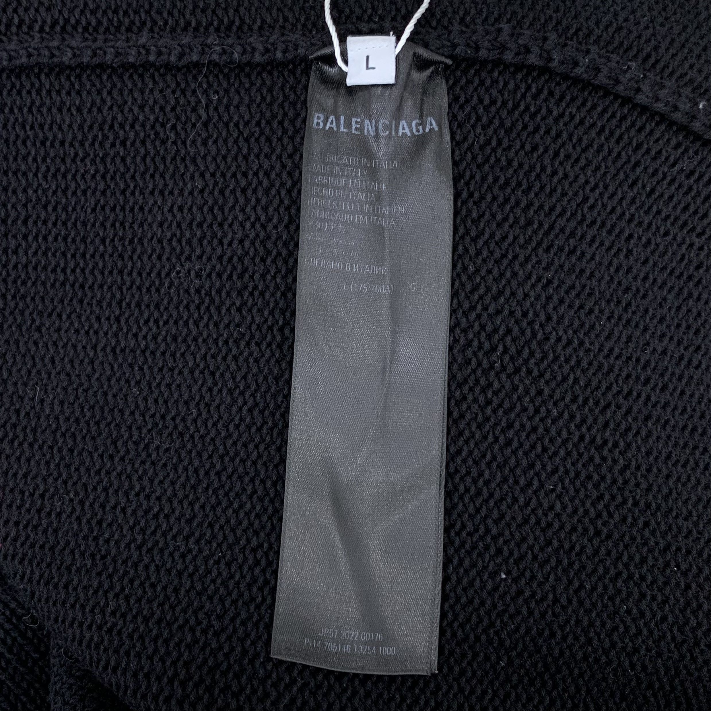 Balenciaga Balenciaga Black Embroidered Crewneck Sweatshirt (Size L) Size US L / EU 52-54 / 3 - 5 Thumbnail