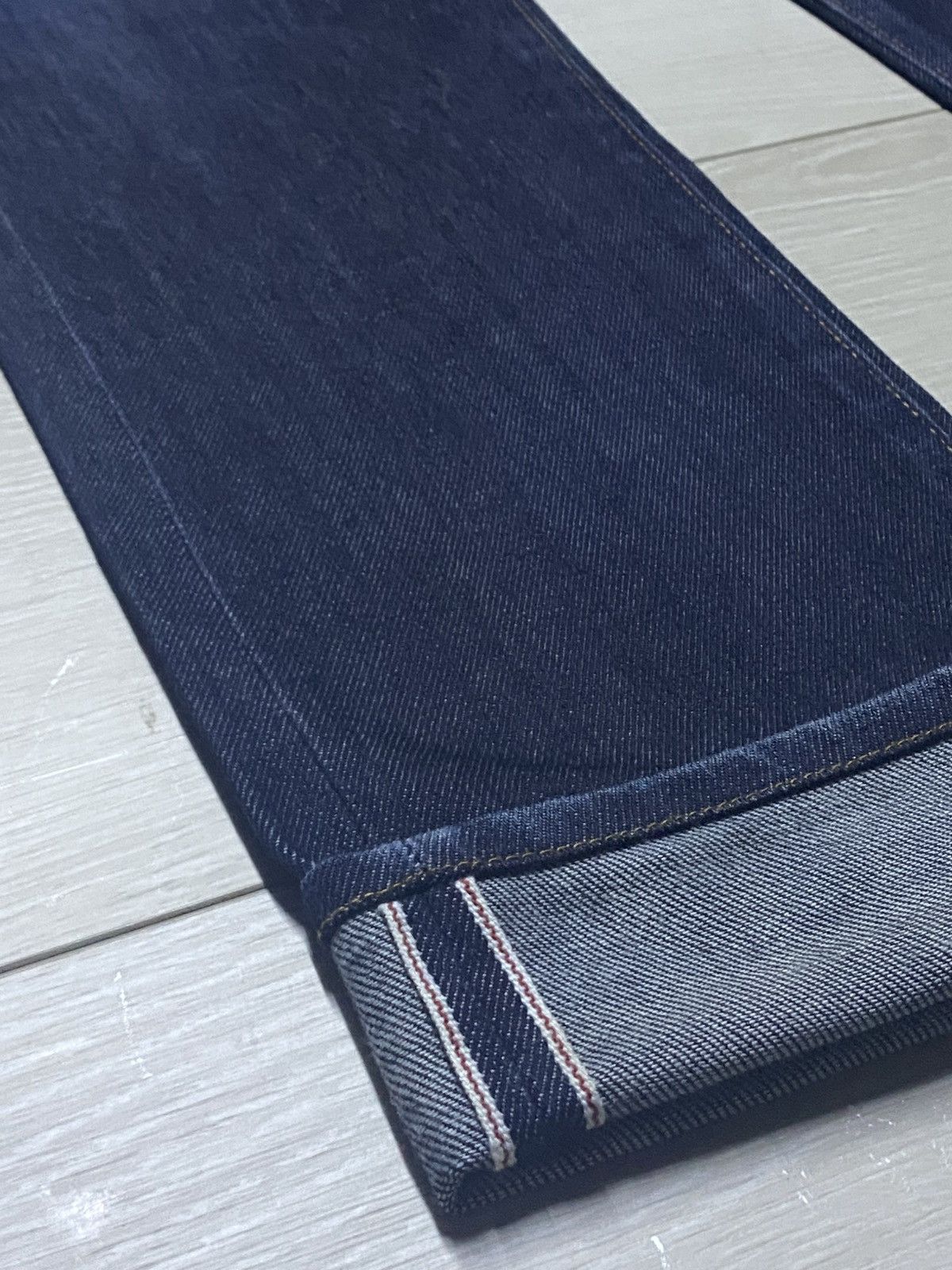 Undercover × Uniqlo Vintage Uniqlo Selvedge Blue wash Distressed Slim Fit Jeans Size US 35 - 9 Thumbnail