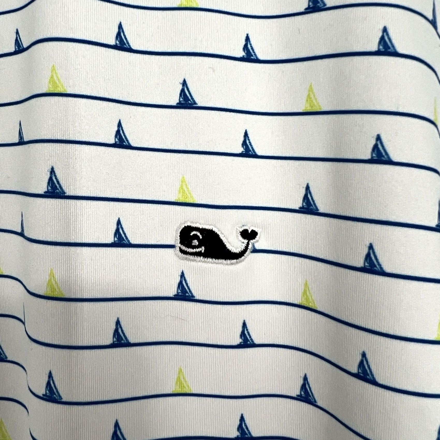 Vineyard Vines Vineyard Vines OTG Sankaty Golf Polo Shirt White Geometric Short Sleeve Regular M Men's Polo Shirt Size US M / EU 48-50 / 2 - 6 Thumbnail
