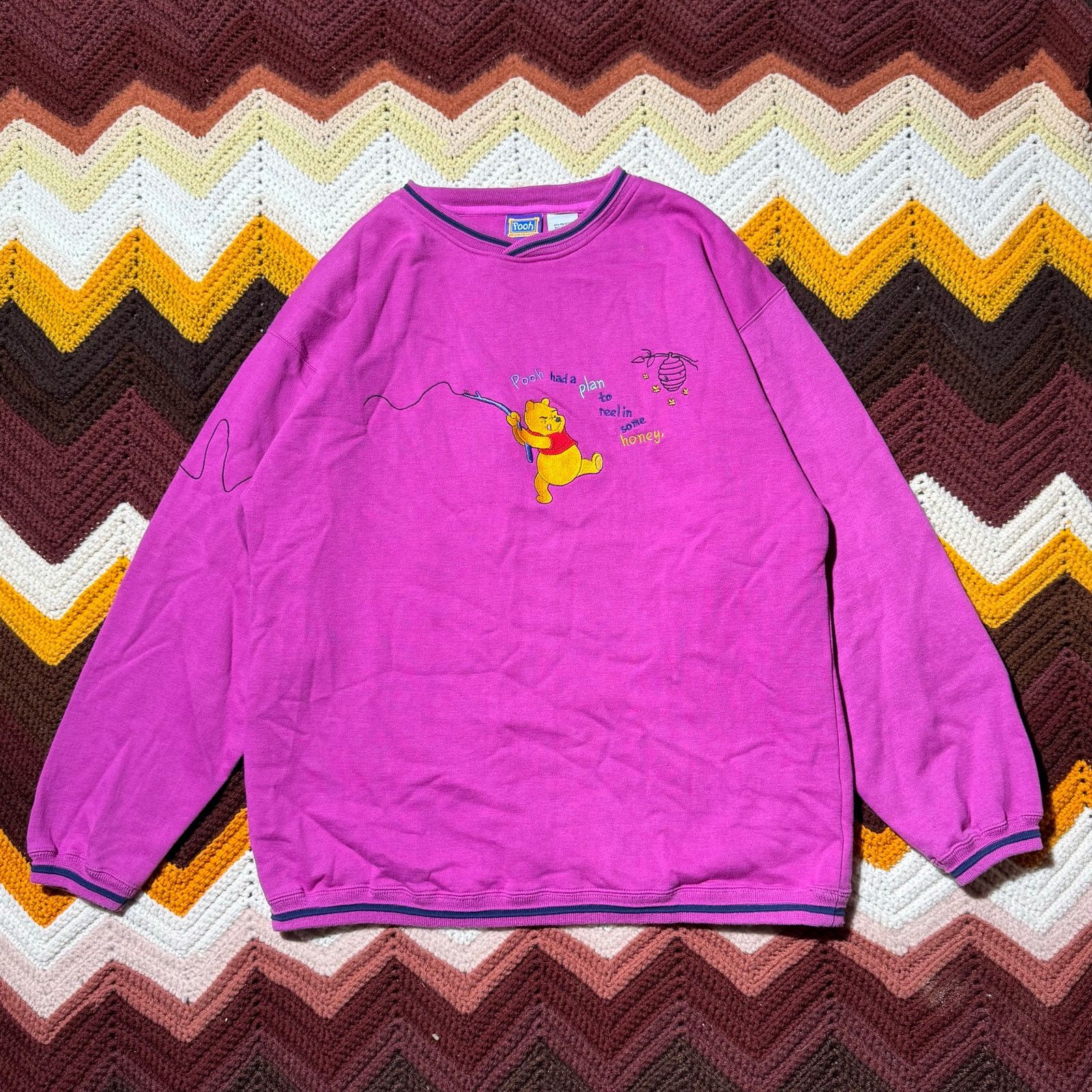 Disney Y2K 100 Acre Collection Pooh Had a Plan Crewneck Size XL / US 12-14 / IT 48-50 - 1 Thumbnail