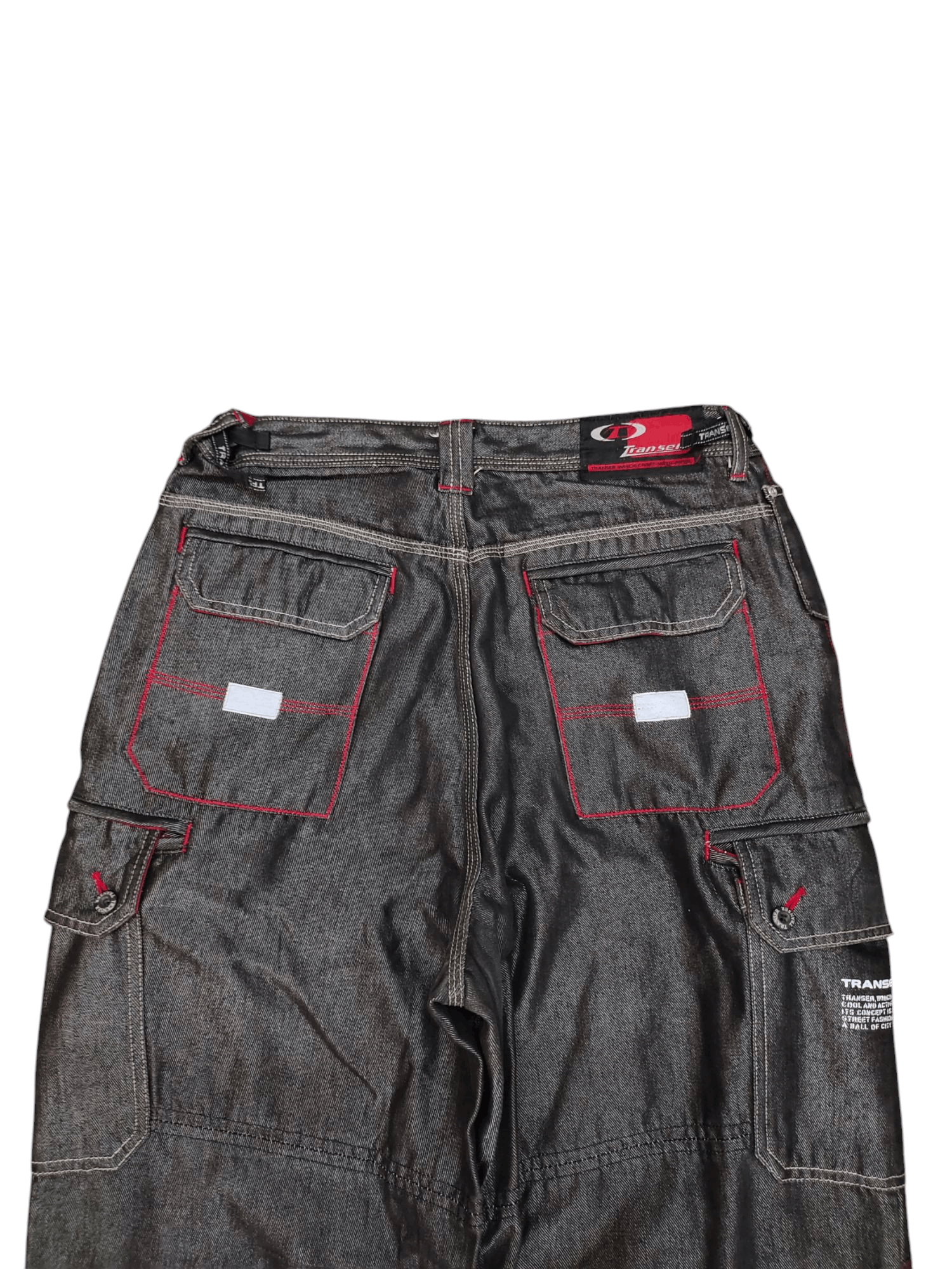 Japanese Brand Baggy Jeans Transer Japan 8 Pocket Distress Denim Pants Jnco Size US 32 / EU 48 - 10 Thumbnail