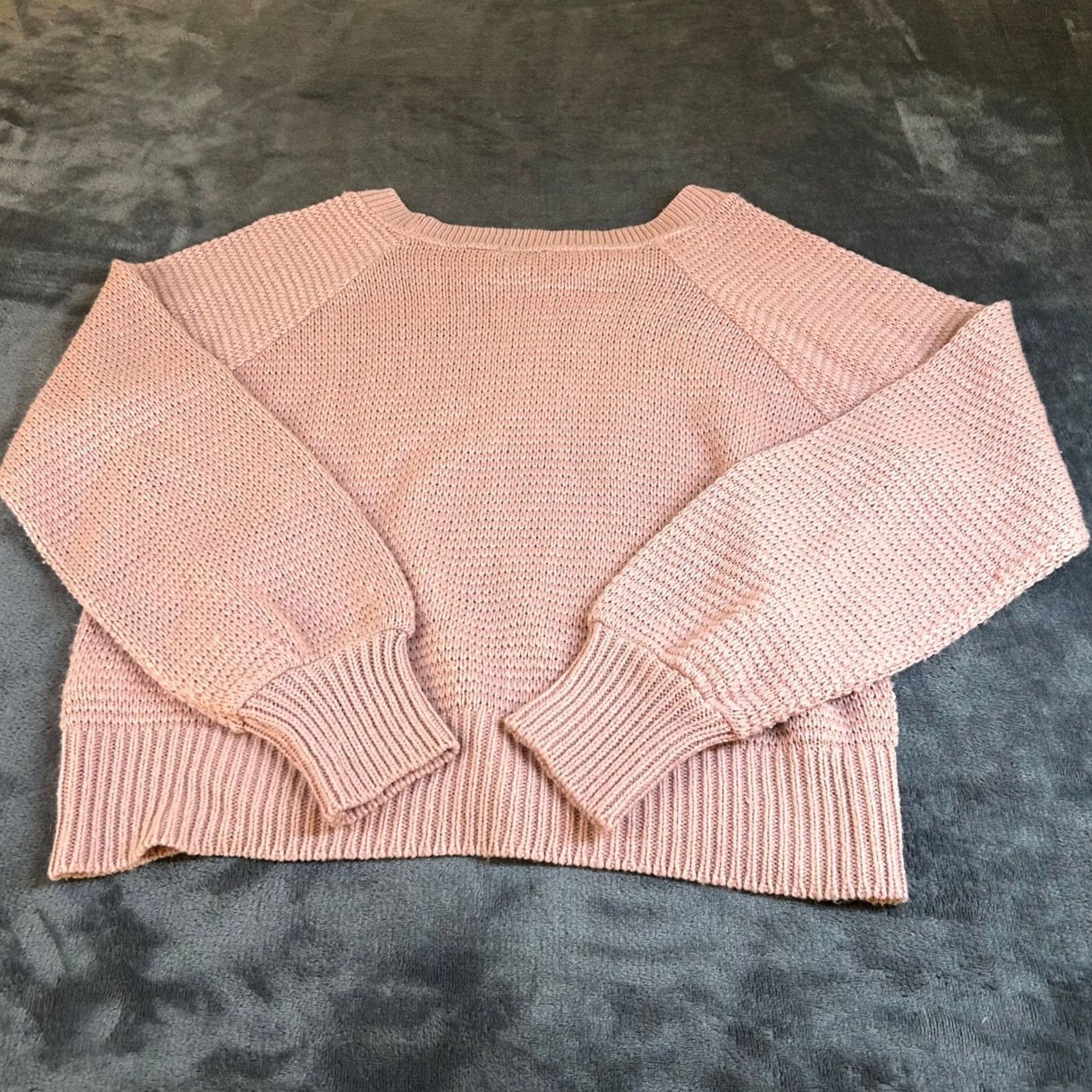 Express Express Shaker Knit Sweater Womens Small Pink Relaxed Raglan Sleeve Size S / US 4 / IT 40 - 3 Thumbnail