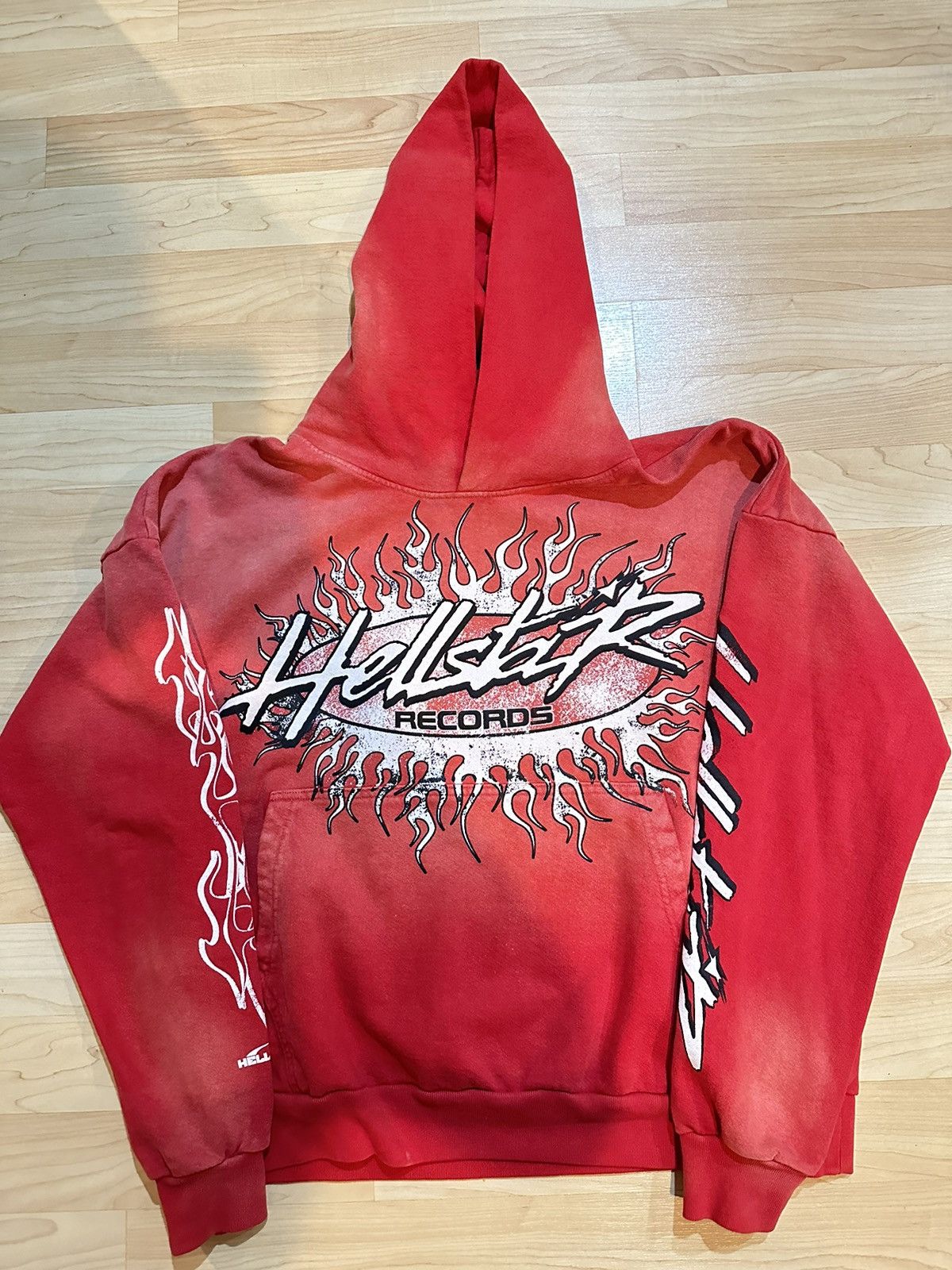 image of Hellstar Hoodie in Red, Men's (Size Medium)